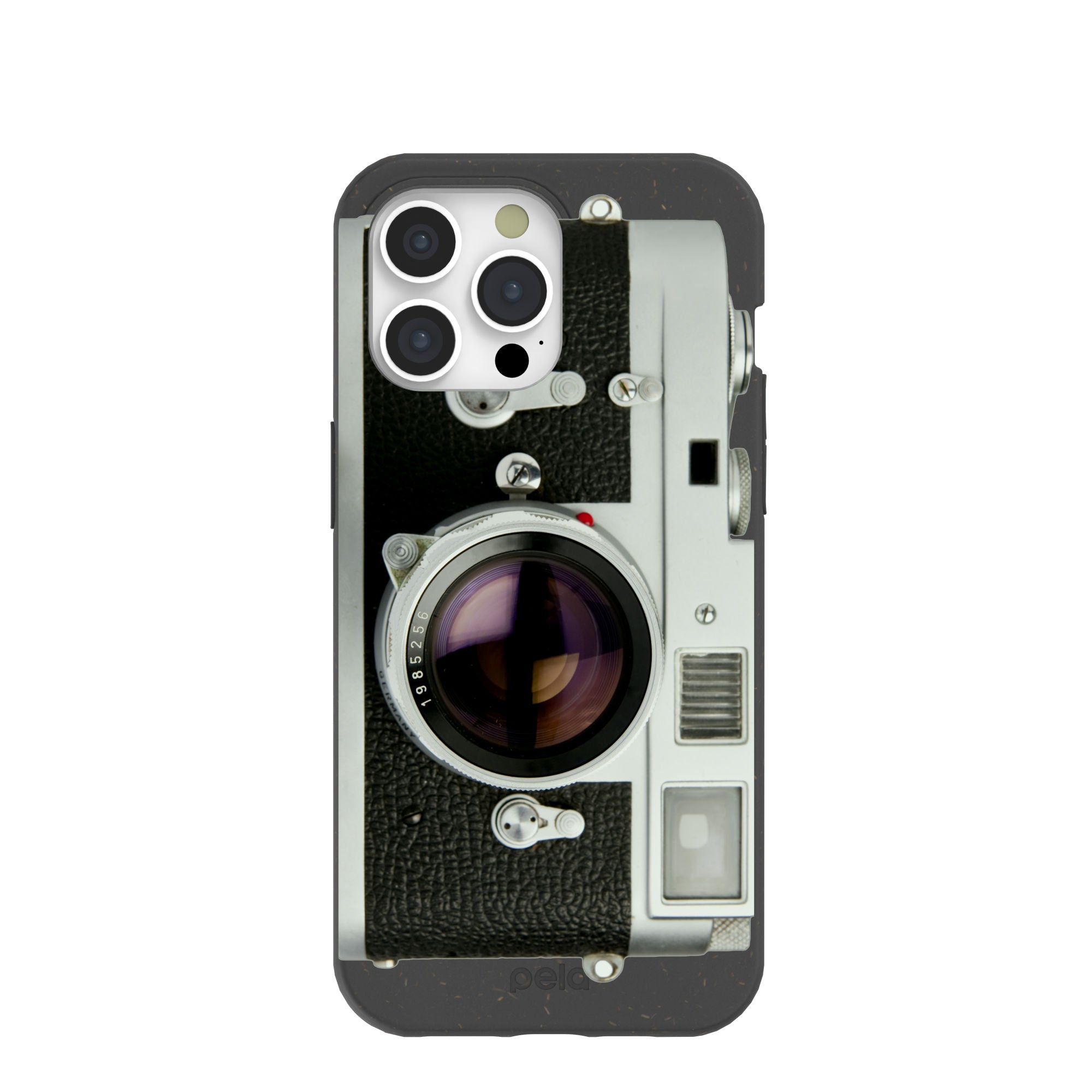 Black Vintage Camera iPhone 15 Pro Max Case Refurbished - Pela Case refurbished available on Cerqular