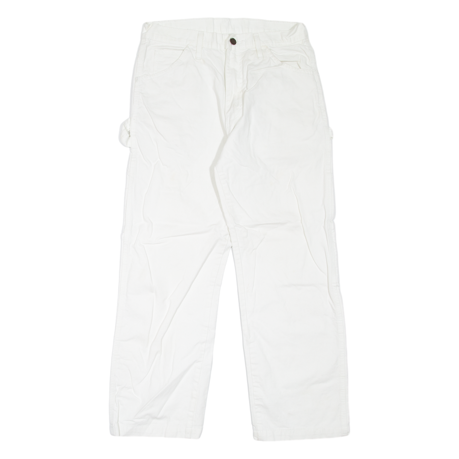 DICKIES Carpenter Workwear Mens Trousers White Regular Straight W30 L26 Refurbished - N/A refurbished available on Cerqular