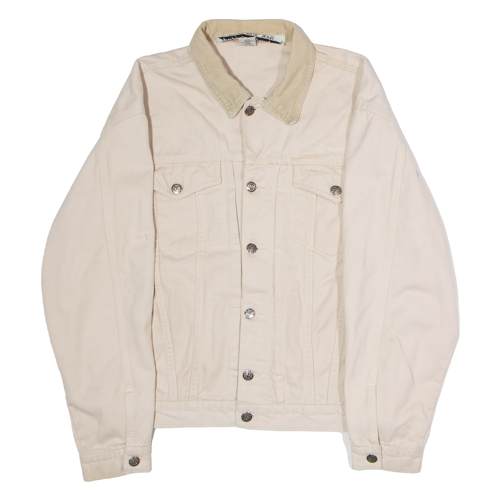 DIESEL Mens Denim Jacket Beige S Refurbished - N/A refurbished available on Cerqular