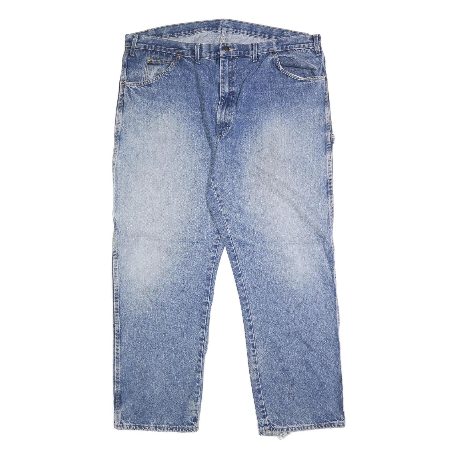 DICKIES Mens Blue Regular Fit Denim Jeans W44 L32 Workwear Zip Closure Refurbished - N/A refurbished available on Cerqular