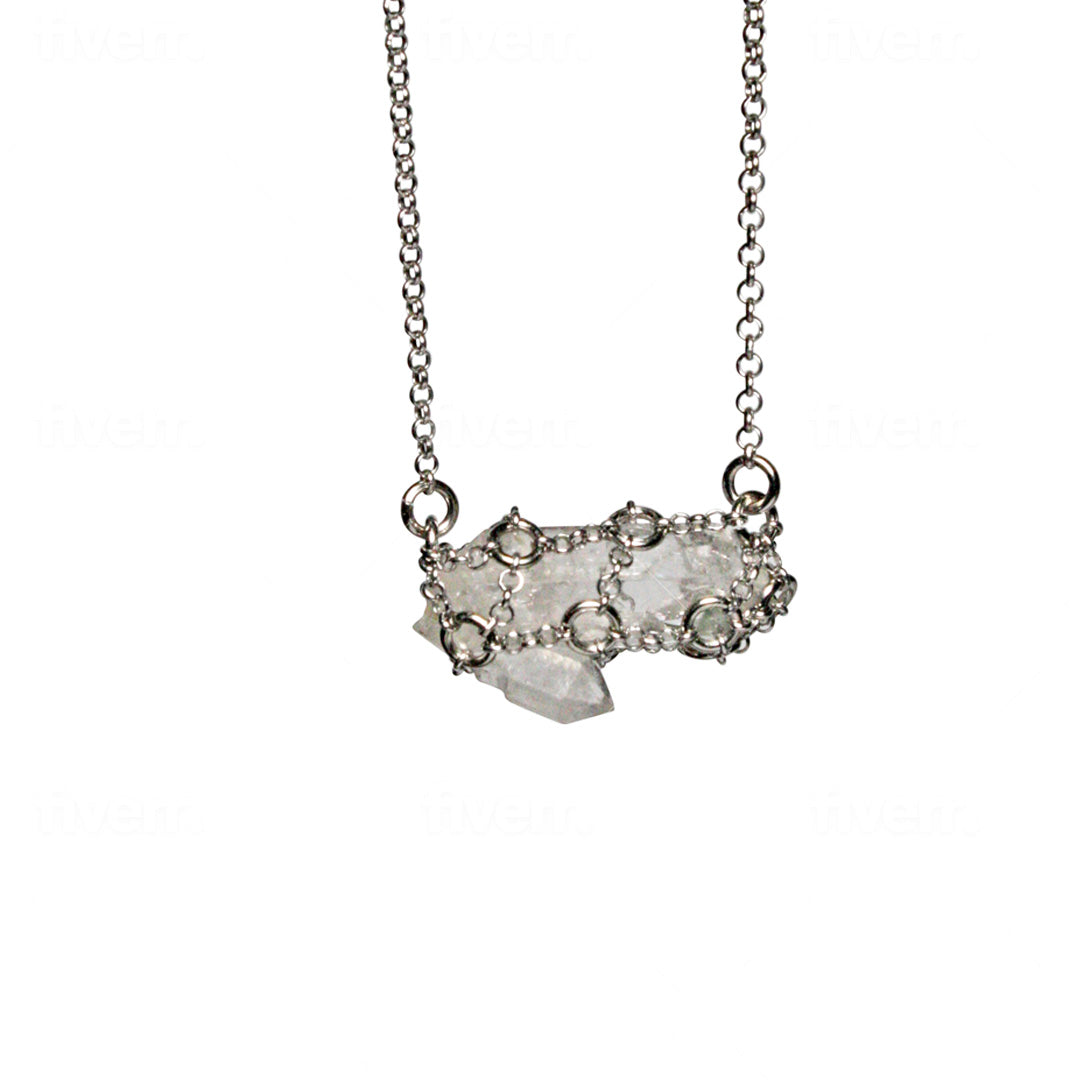 Caged Quartz Necklace Refurbished - N/A (Note: There is no well-known brand with this name refurbished available on Cerqular