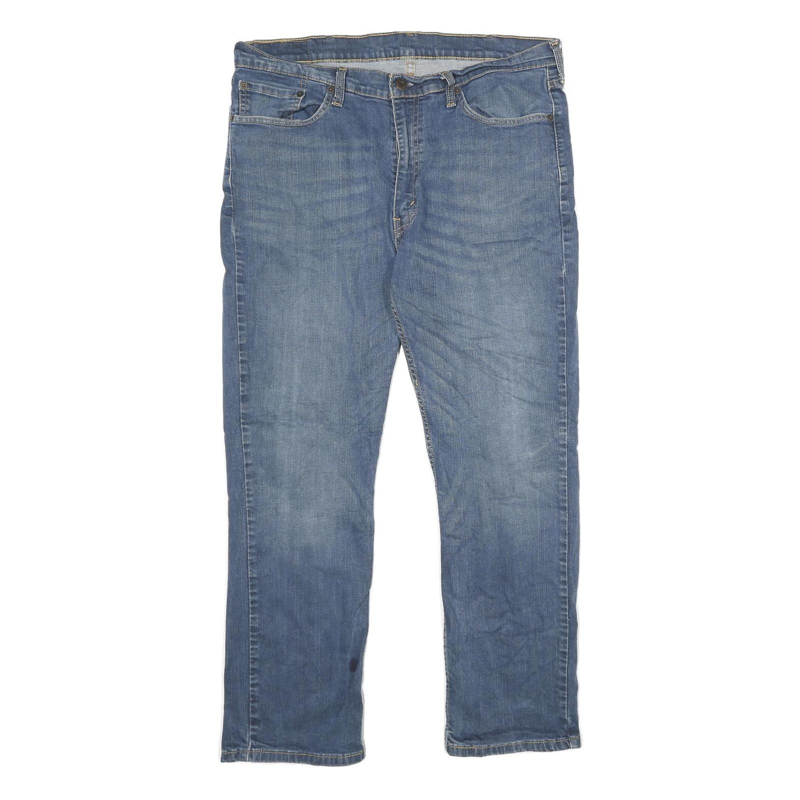 LEVI'S 514 CLASSIC Mens Jeans Blue Regular Straight Denim Medium W38 L30 Zip Refurbished - N/A refurbished available on Cerqular