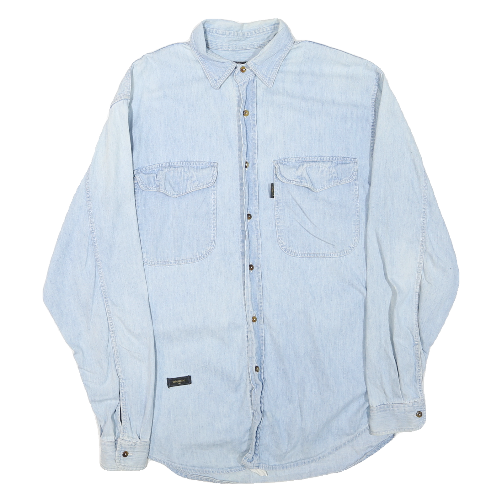 Buy VALENTINO Mens Blue Denim Shirt XL Cotton Blend Casual Long Sleeve Pockets Refurbished - $61.09 VALENTINO Mens Blue Denim Shirt XL Cotton Blend Casual Long Sleeve Pockets Refurbished - N/A refurbished available on Cerqular