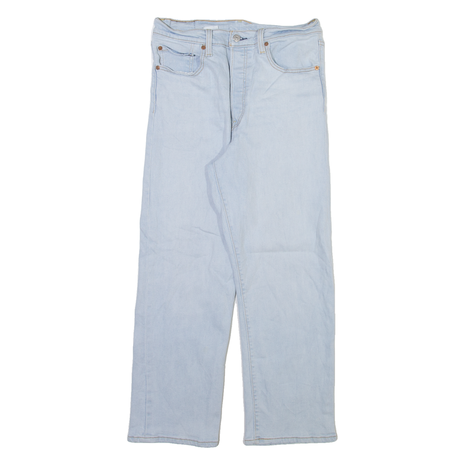 LEVI'S Womens Jeans Blue Regular Straight W30 L27 Refurbished - N/A refurbished available on Cerqular