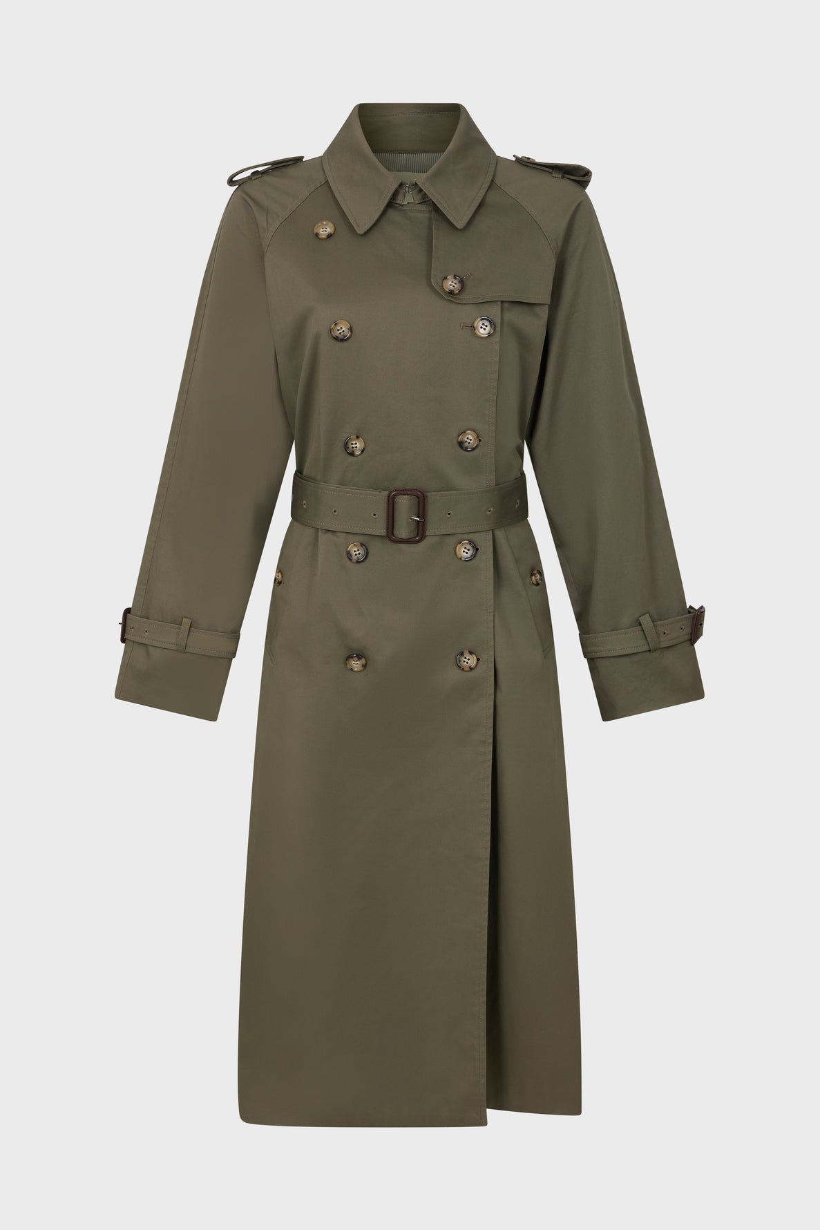 Trench Coat Serge Dae02a301 Khaki-Green | Color: KHAKI GREEN | Size: T2 Refurbished - Rue Madame is a known brand, and the standardized name is " refurbished available on Cerqular
