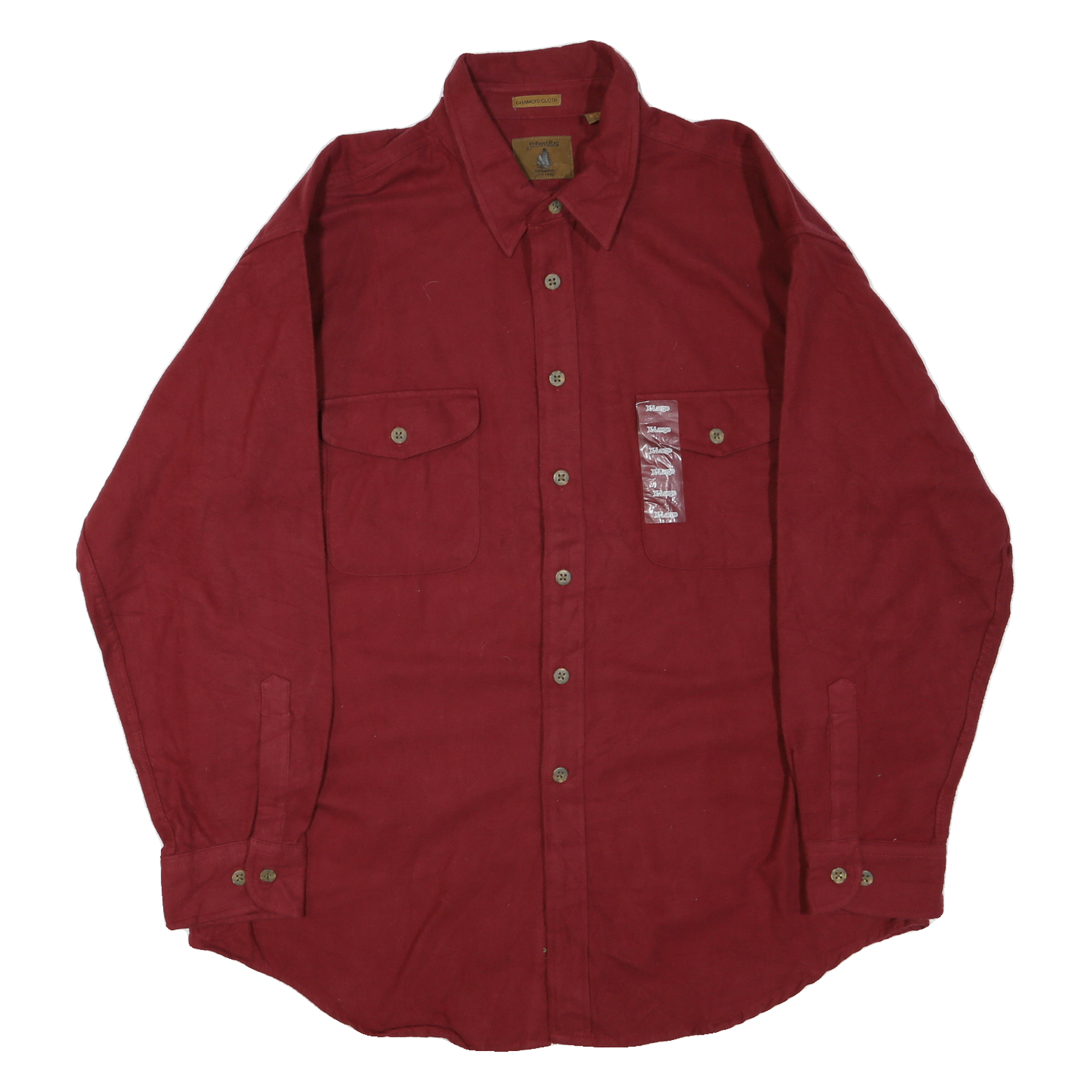 ST JOHN'S BAY Mens Red Cotton Blend Shirt XL Button Long Sleeve Casual Refurbished - N/A refurbished available on Cerqular