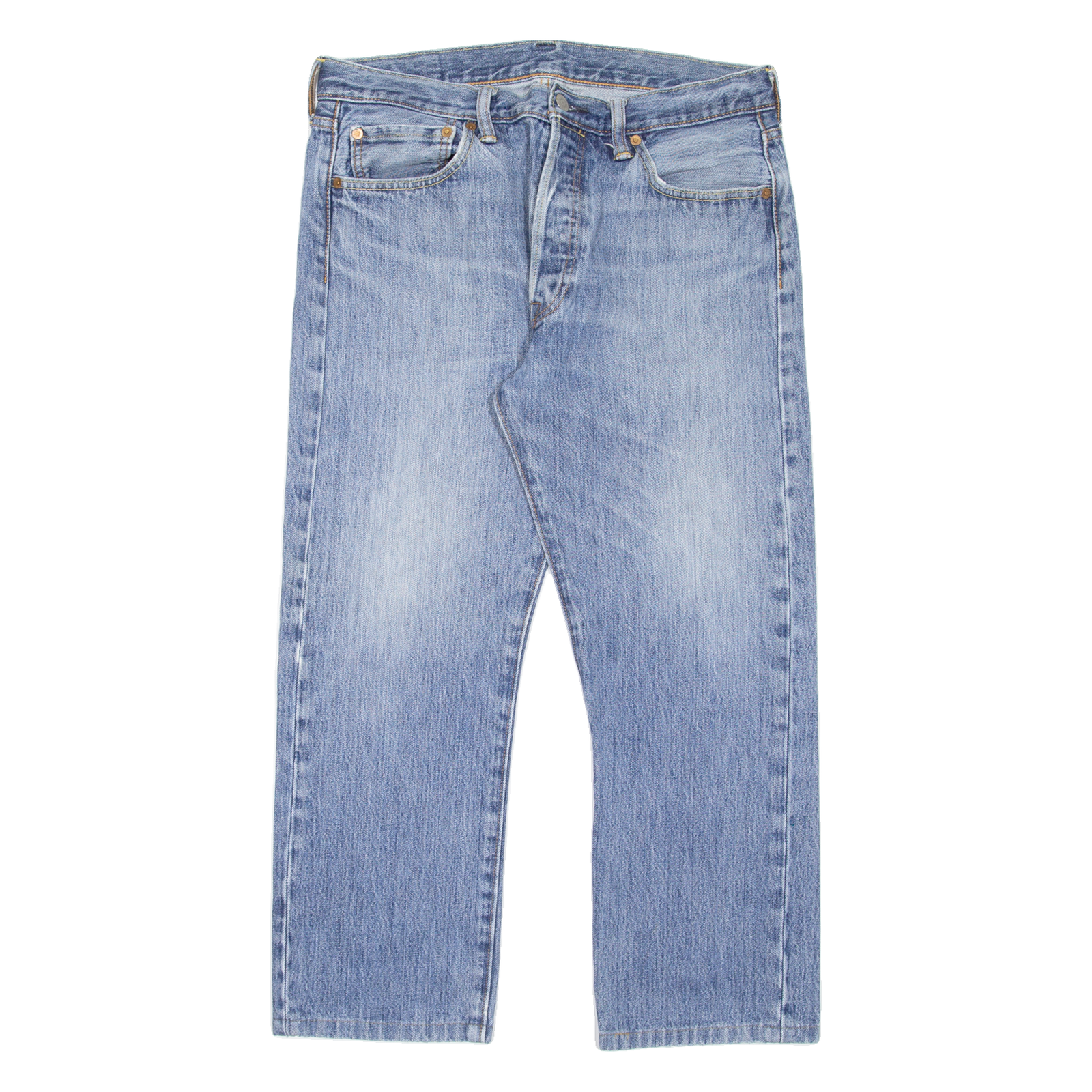 LEVI'S 501 Jeans Mens Blue Regular Straight Stone Wash W33 L24 Refurbished - N/A refurbished available on Cerqular