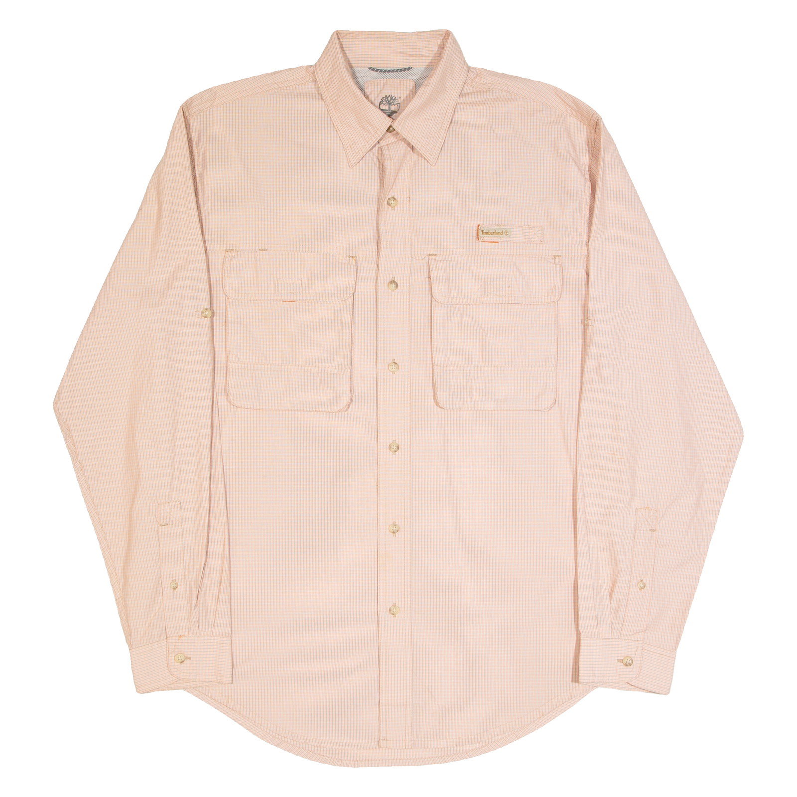 TIMBERLAND TURBO-DRY Mens Shirt Orange Check Long Sleeve M Refurbished - N/A refurbished available on Cerqular