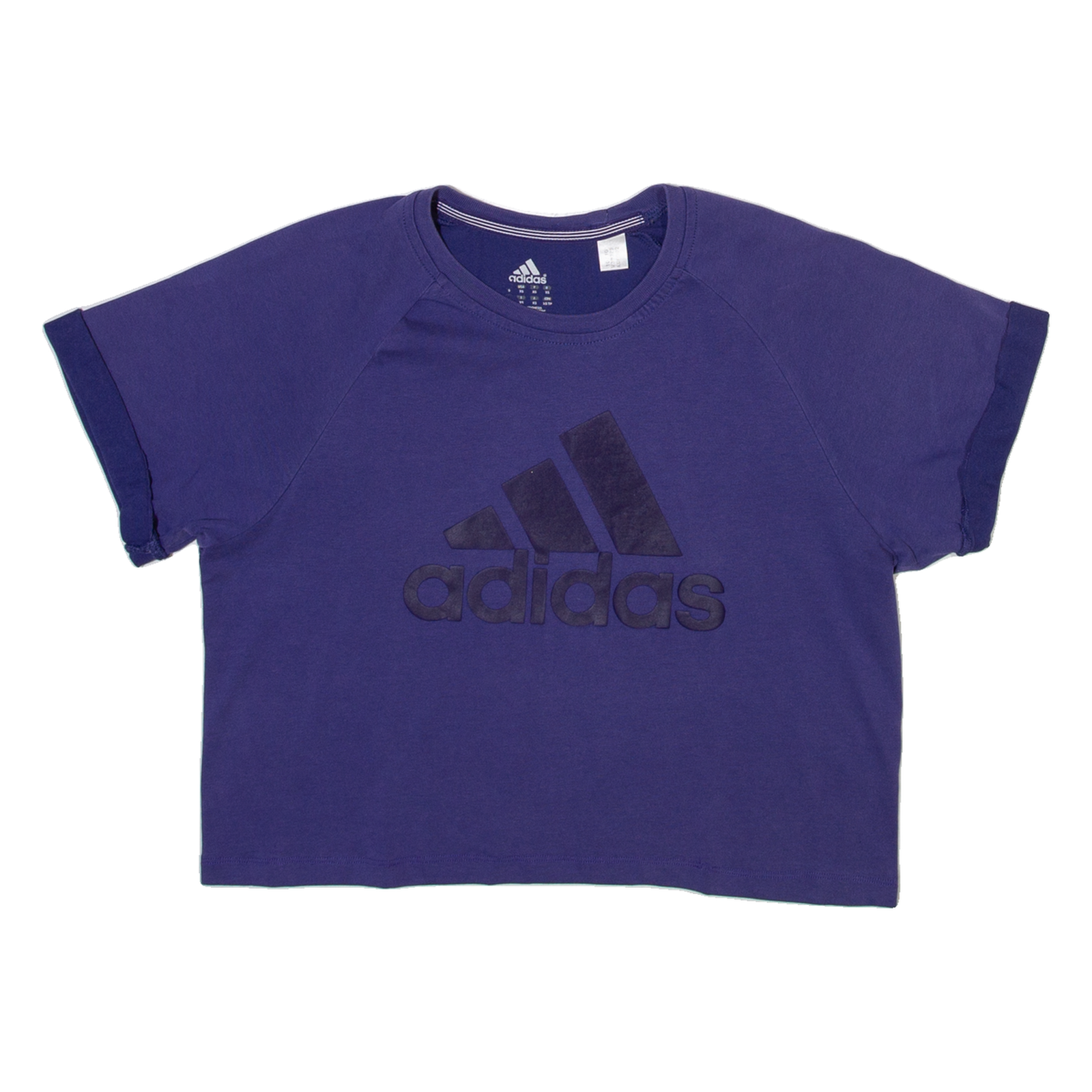 ADIDAS Crop Womens T-Shirt Purple XS Refurbished - N/A refurbished available on Cerqular