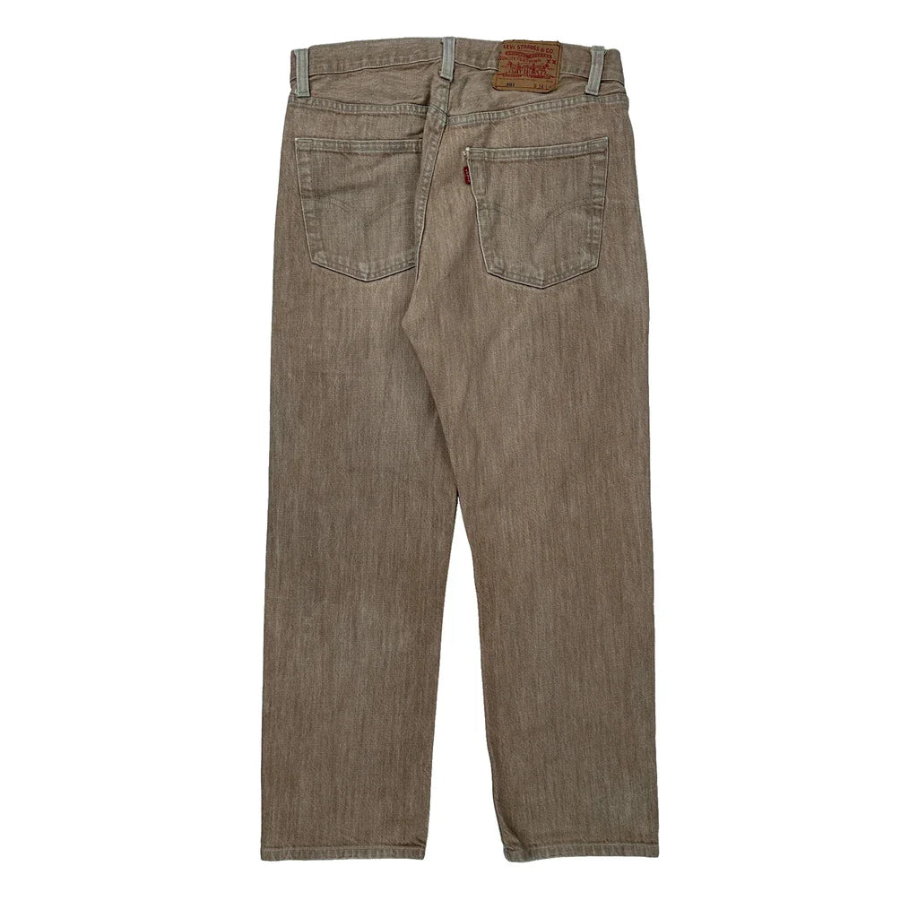 501 Levis Jeans - 30W 29L Brown Cotton Refurbished - Thrifted (note: this is a term often used to describe second- refurbished available on Cerqular