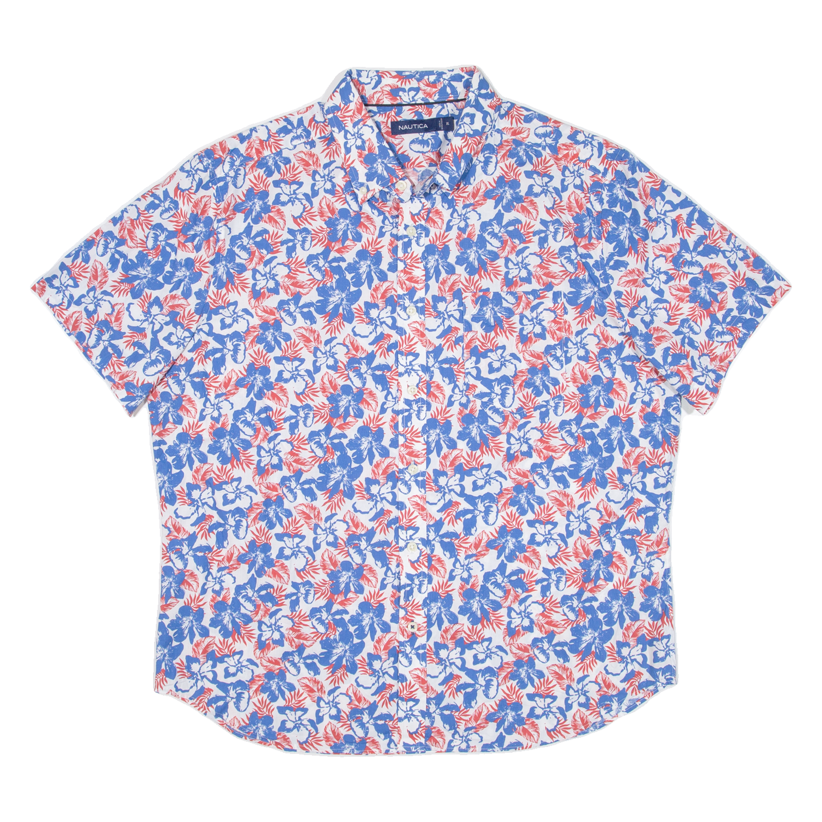NAUTICA Mens Hawaiian Shirt Blue Floral XL Refurbished - N/A refurbished available on Cerqular