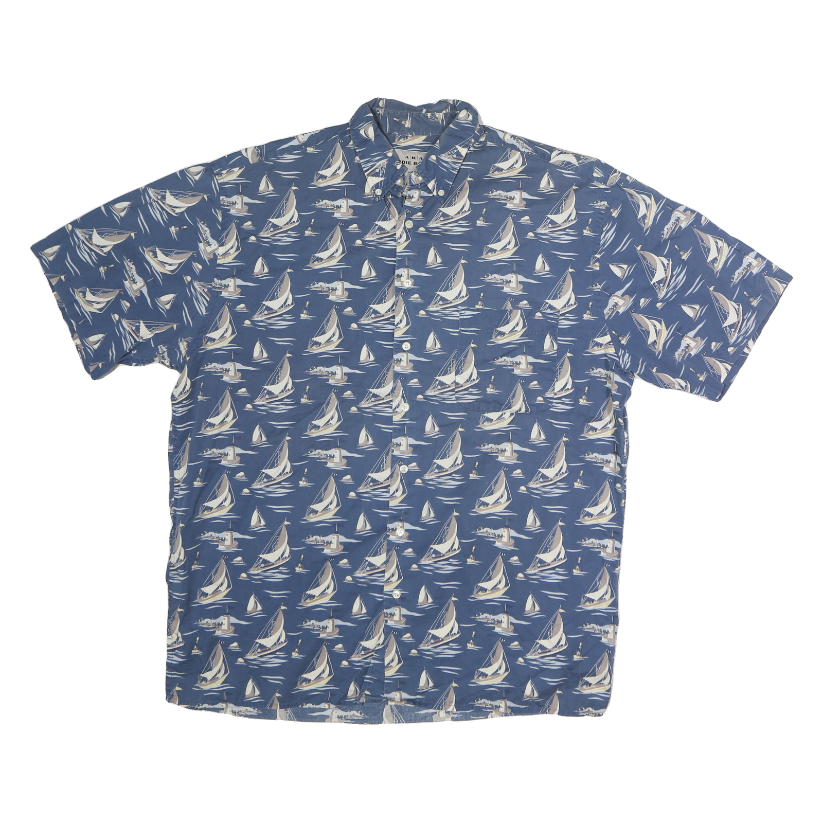 Buy EDDIE BAUER Mens Blue Boat Print Cotton Short Sleeve Shirt L Casual Summer Refurbished - $32.49 EDDIE BAUER Mens Blue Boat Print Cotton Short Sleeve Shirt L Casual Summer Refurbished - N/A refurbished available on Cerqular