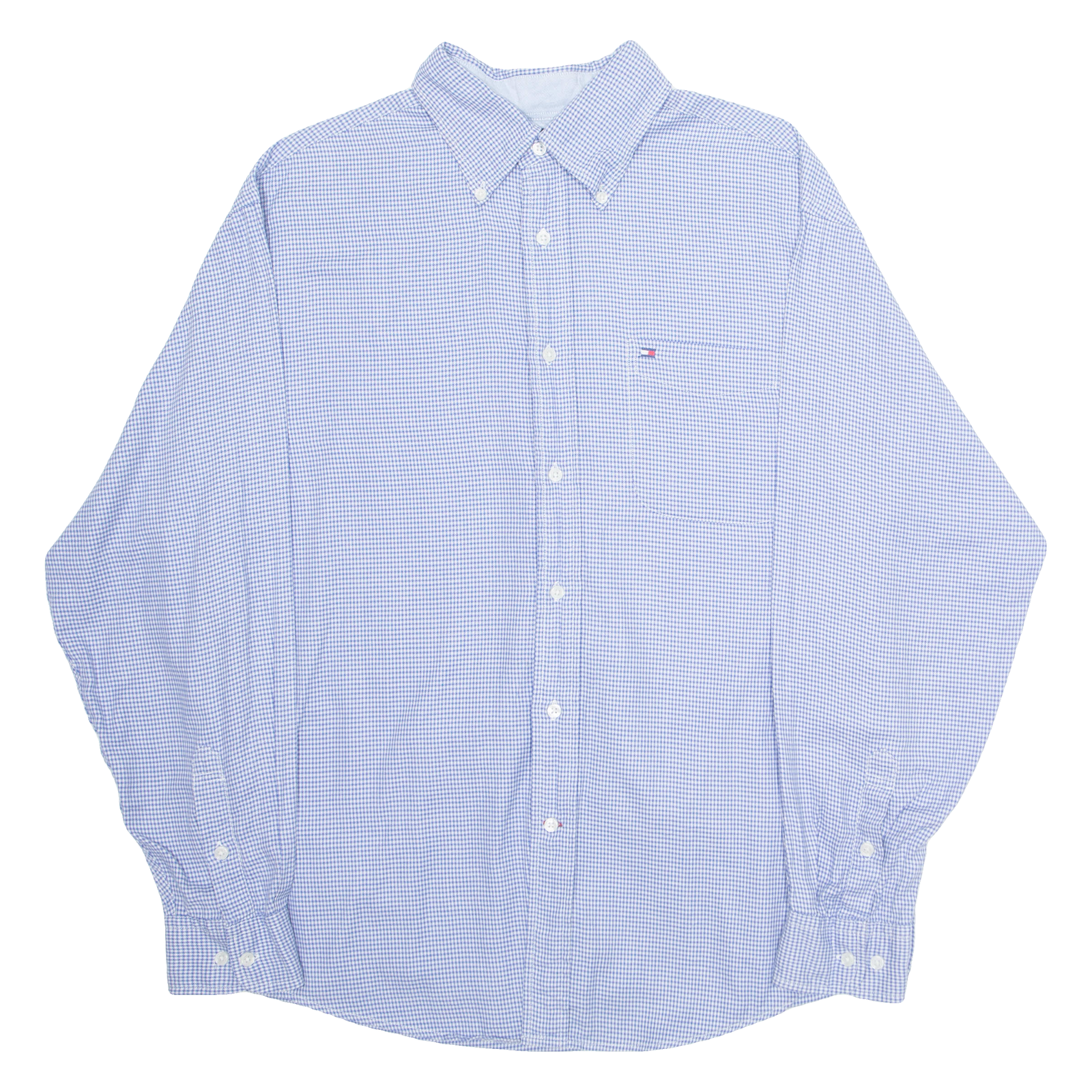 TOMMY HILFIGER Mens Shirt Blue Gingham Long Sleeve M Refurbished - N/A refurbished available on Cerqular