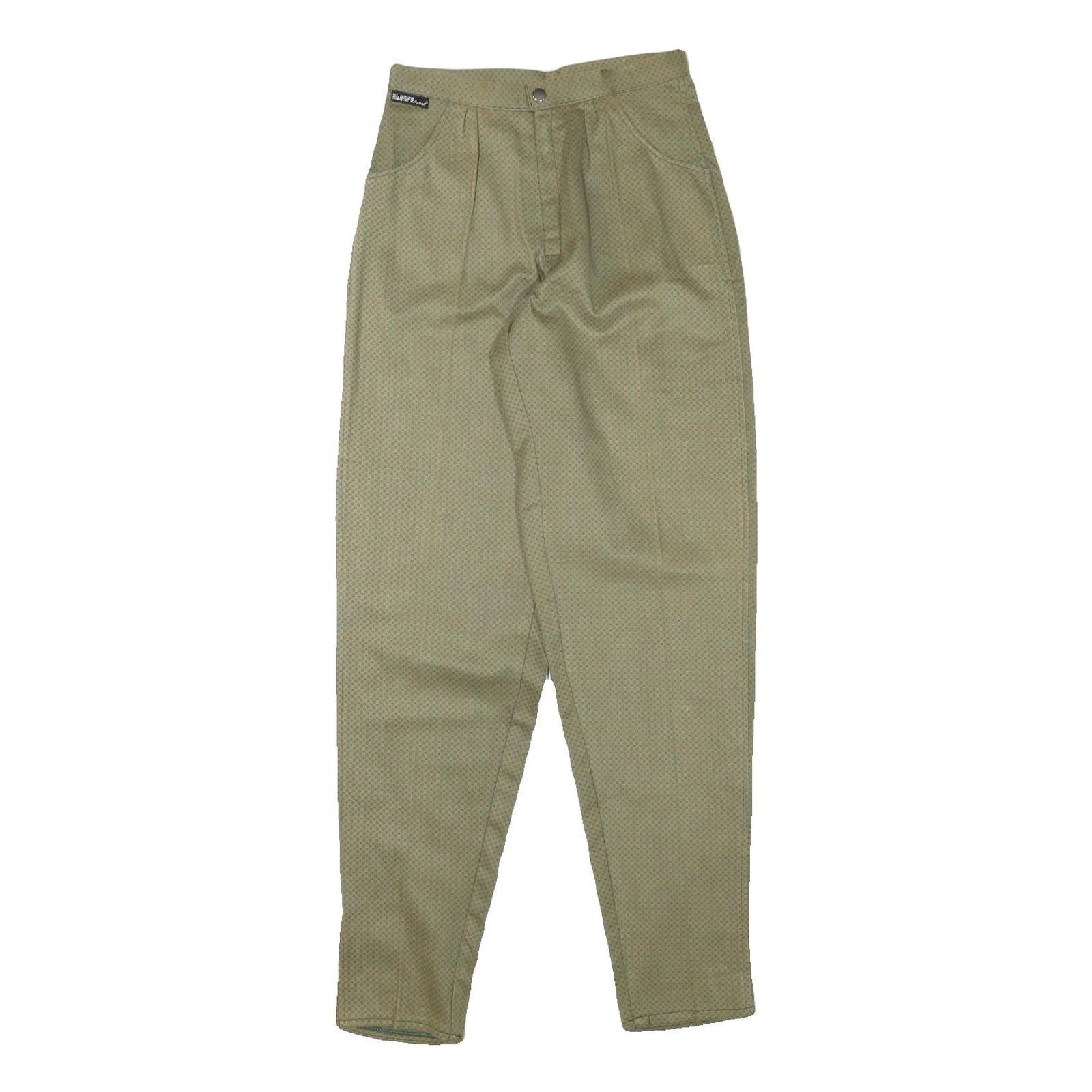 AL MARS Womens Cotton Blend Beige Relaxed Tapered Trousers W25 L32 Stylish Refurbished - N/A refurbished available on Cerqular