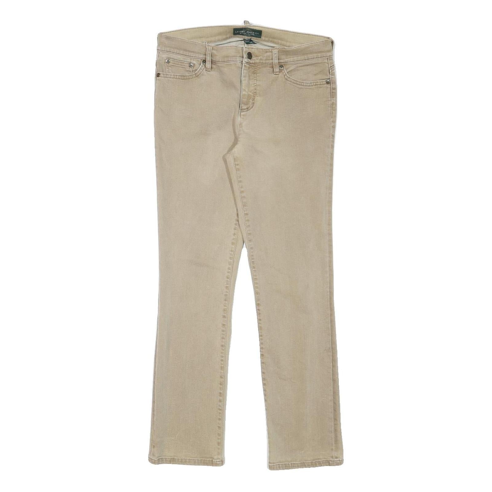 LAUREN RALPH LAUREN Womens Slim Beige Denim Slim Jeans W30 L29 Classic Cotton Refurbished - N/A refurbished available on Cerqular