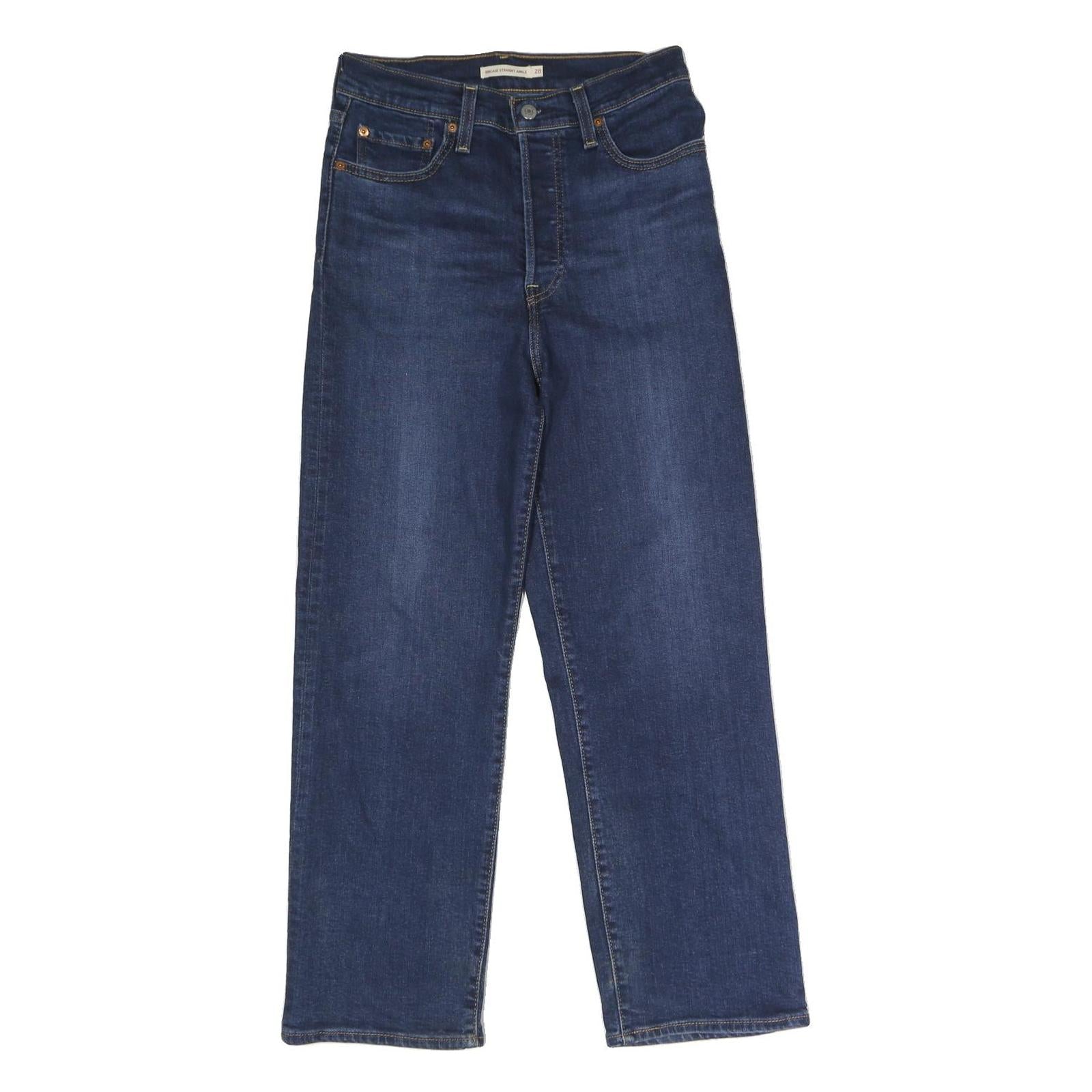 LEVI'S Mens Regular Fit Straight Leg Denim Medium Blue Jeans W28 L27 Classic Zip Refurbished - N/A refurbished available on Cerqular