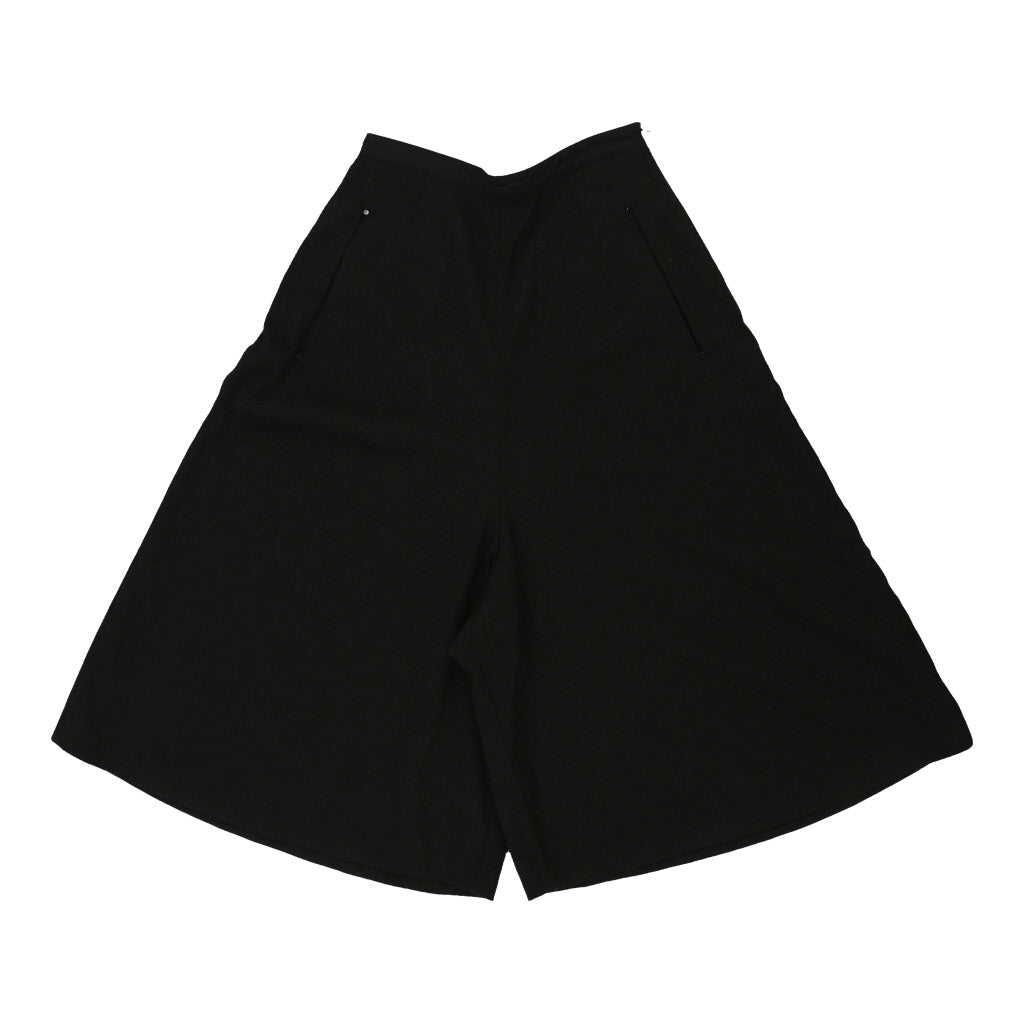 Armani Jeans Wide Leg Shorts - 28W UK 10 Black Polyester Blend | Size: UK 10 Refurbished - N/A (Preloved Designer is not a specific brand, it refurbished available on Cerqular