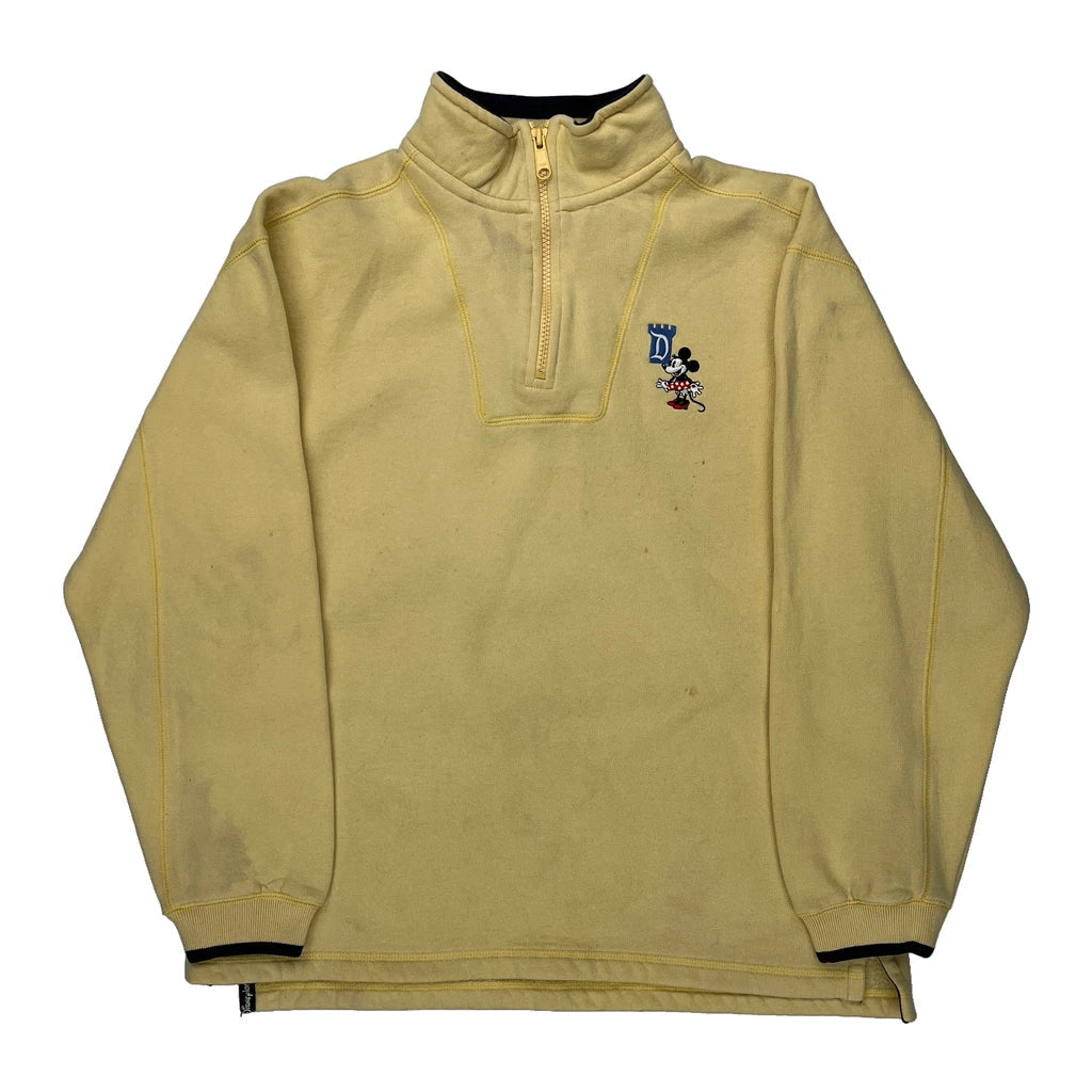 Buy Disneyland Resort Disney Cartoon 1/4 Zip - Medium Yellow Cotton Refurbished - $29.47 Disneyland Resort Disney Cartoon 1/4 Zip - Medium Yellow Cotton Refurbished - Thrifted (note: this is a term often used to describe second- refurbished available on Cerqular