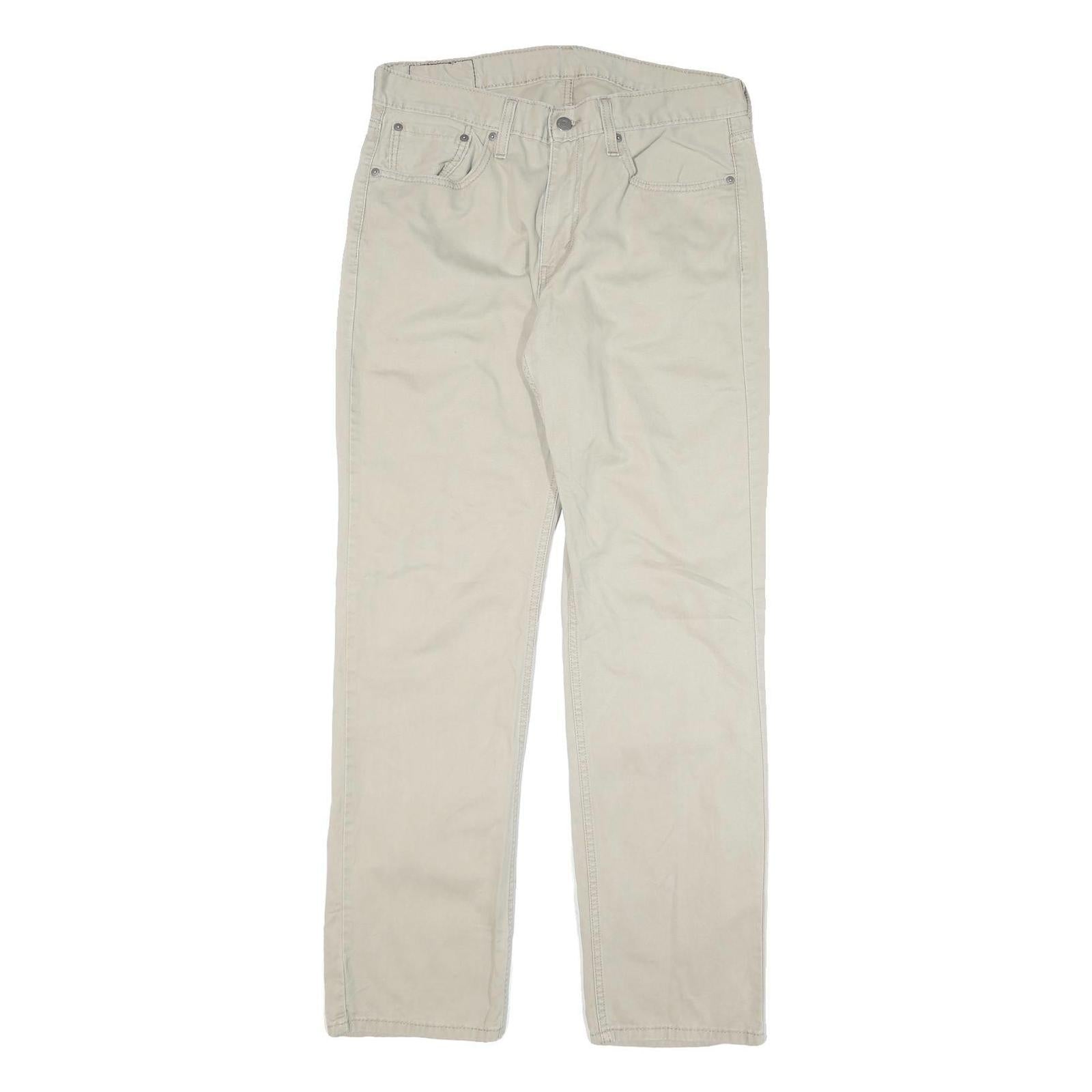 LEVI'S Mens Cotton Blend Beige Slim Straight Trousers W33 L32 Casual Wear Refurbished - N/A refurbished available on Cerqular