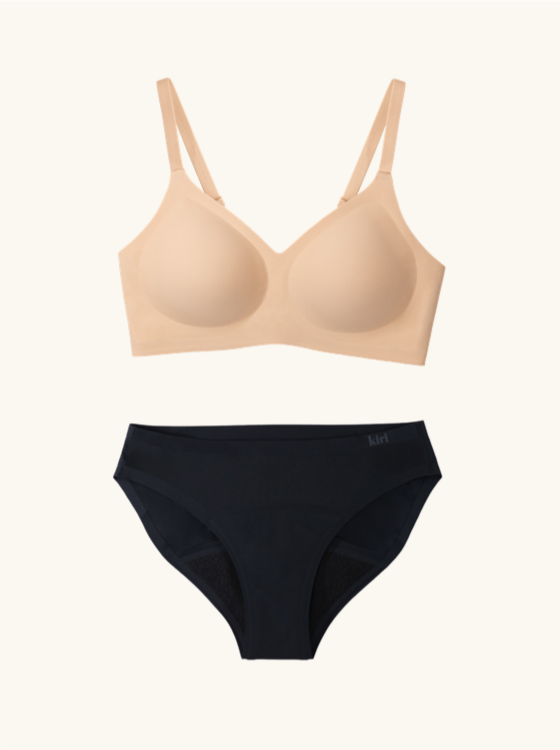 Charlotte Nude Bra & Panty Bundle Set | Bundle Type: 1 Bra and 1 Celeste Blue Daywear Panty | Bra Size: S - 75C 80B 85A (Asian) - 32C 34B 36A (US/CA) | Panties Size: XS - 58-62cm (Waist) 80-84cm (Hips) Refurbished - Kiri refurbished available on Cerqular