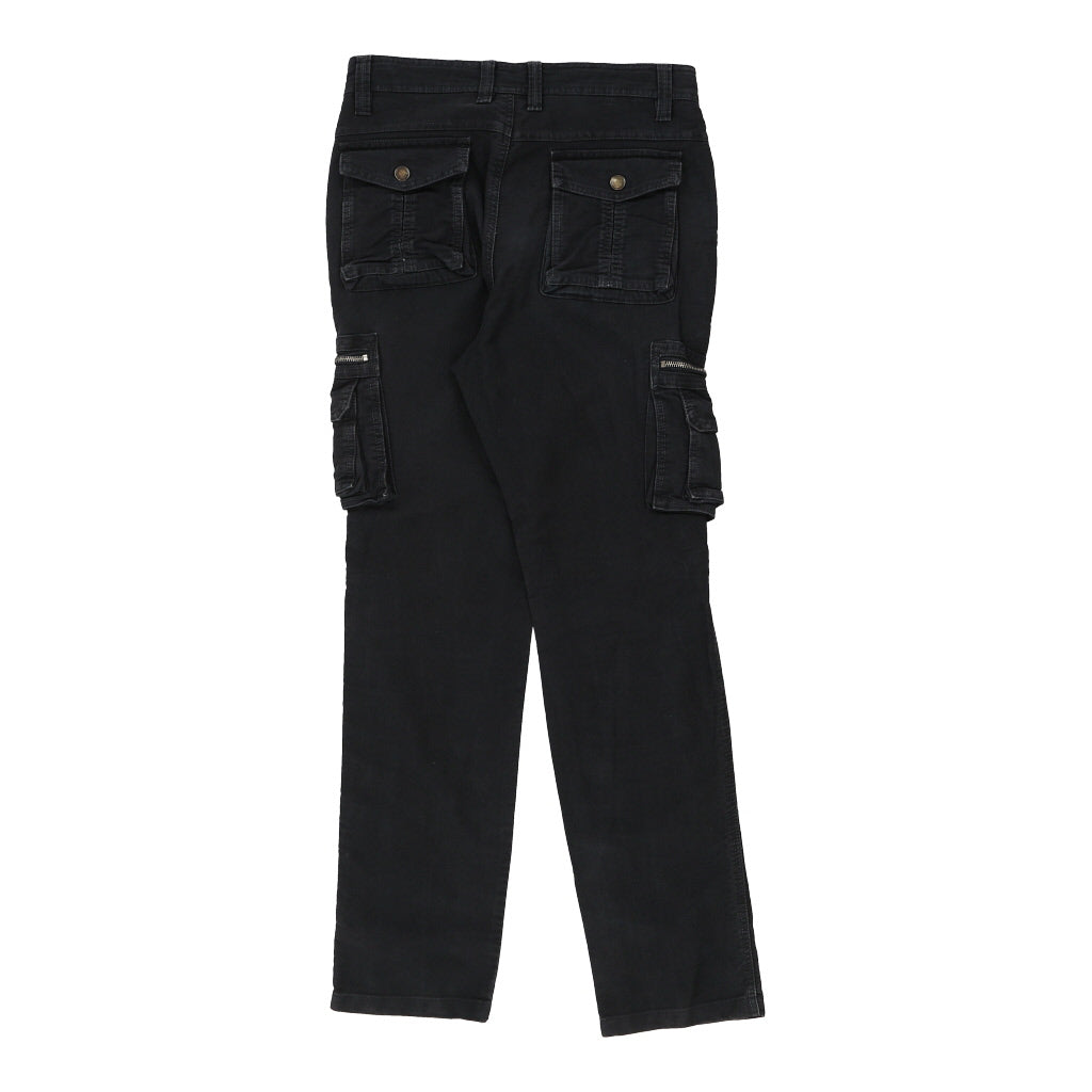 Forex Cargo Trousers - 32W 31L Black Cotton Refurbished - Thrifted (note: this is a term often used to describe second- refurbished available on Cerqular