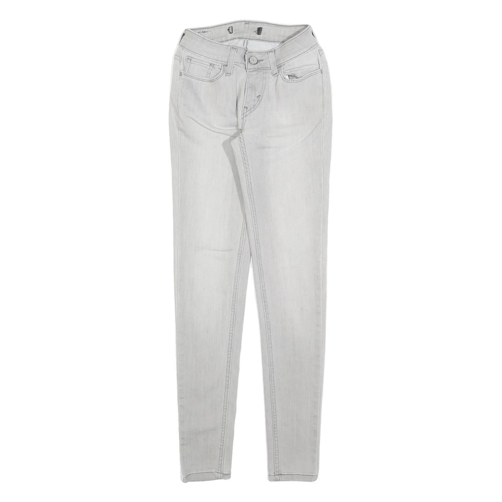 LEVI'S Womens Jeans White Slim Skinny Denim Light W24 L30 Cotton Blend Zip Refurbished - N/A refurbished available on Cerqular