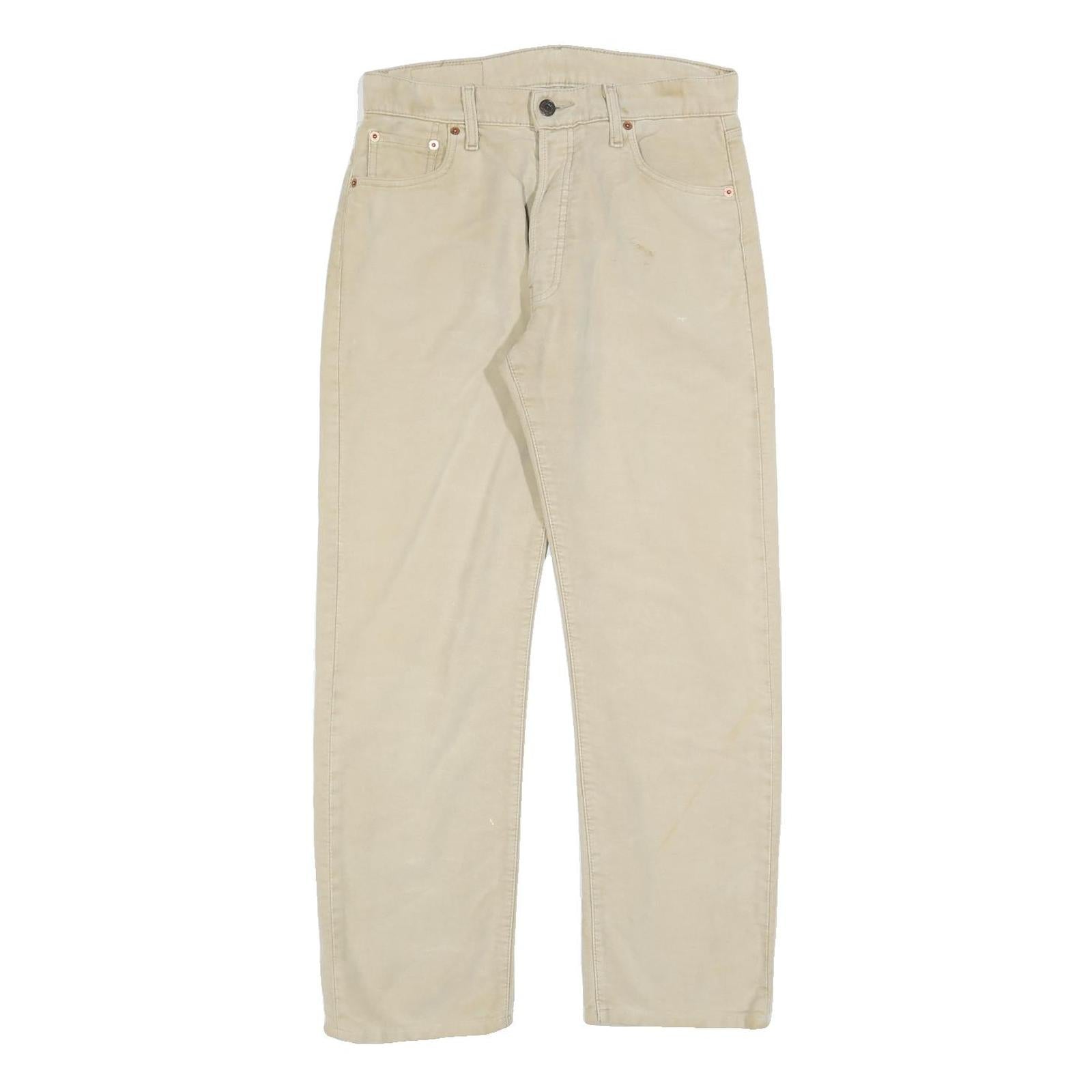 LEVI'S Mens Cotton Blend Beige Regular Fit Straight Leg Trousers W30 L27 Casual Refurbished - N/A refurbished available on Cerqular