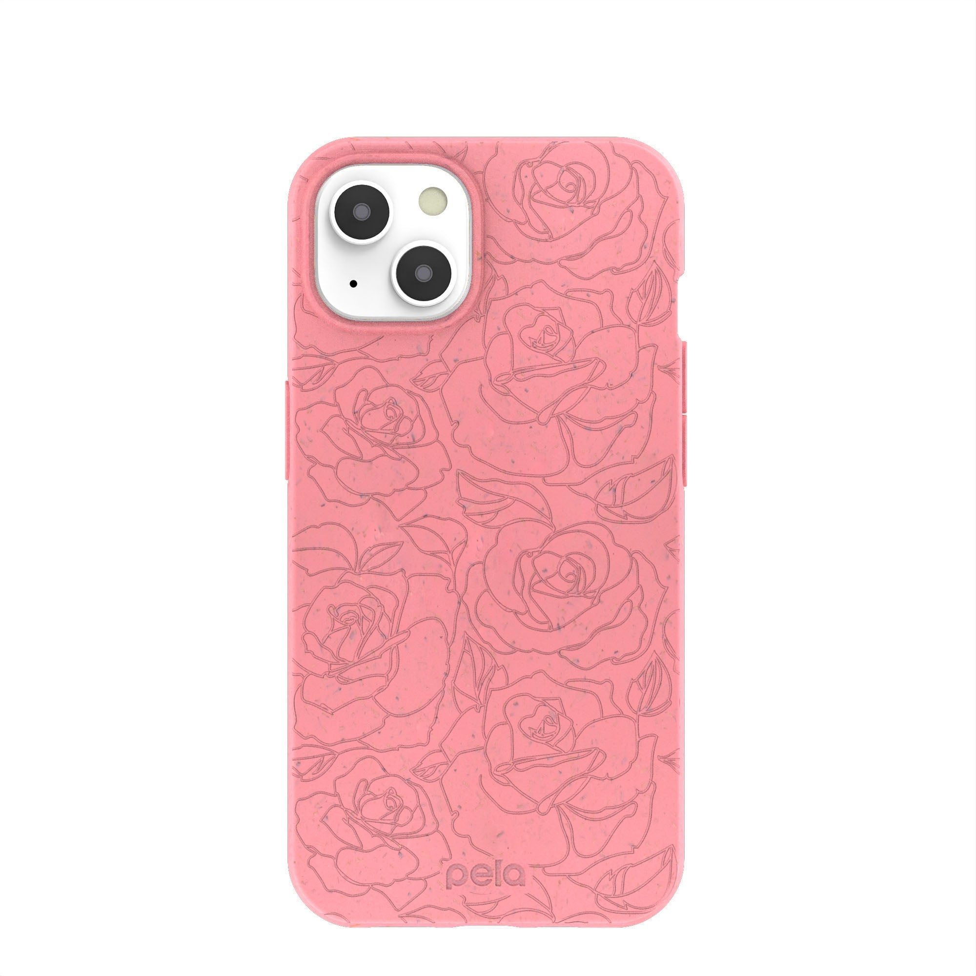 Bubblegum Pink Rosettes iPhone 13 Case Refurbished - Pela Case refurbished available on Cerqular
