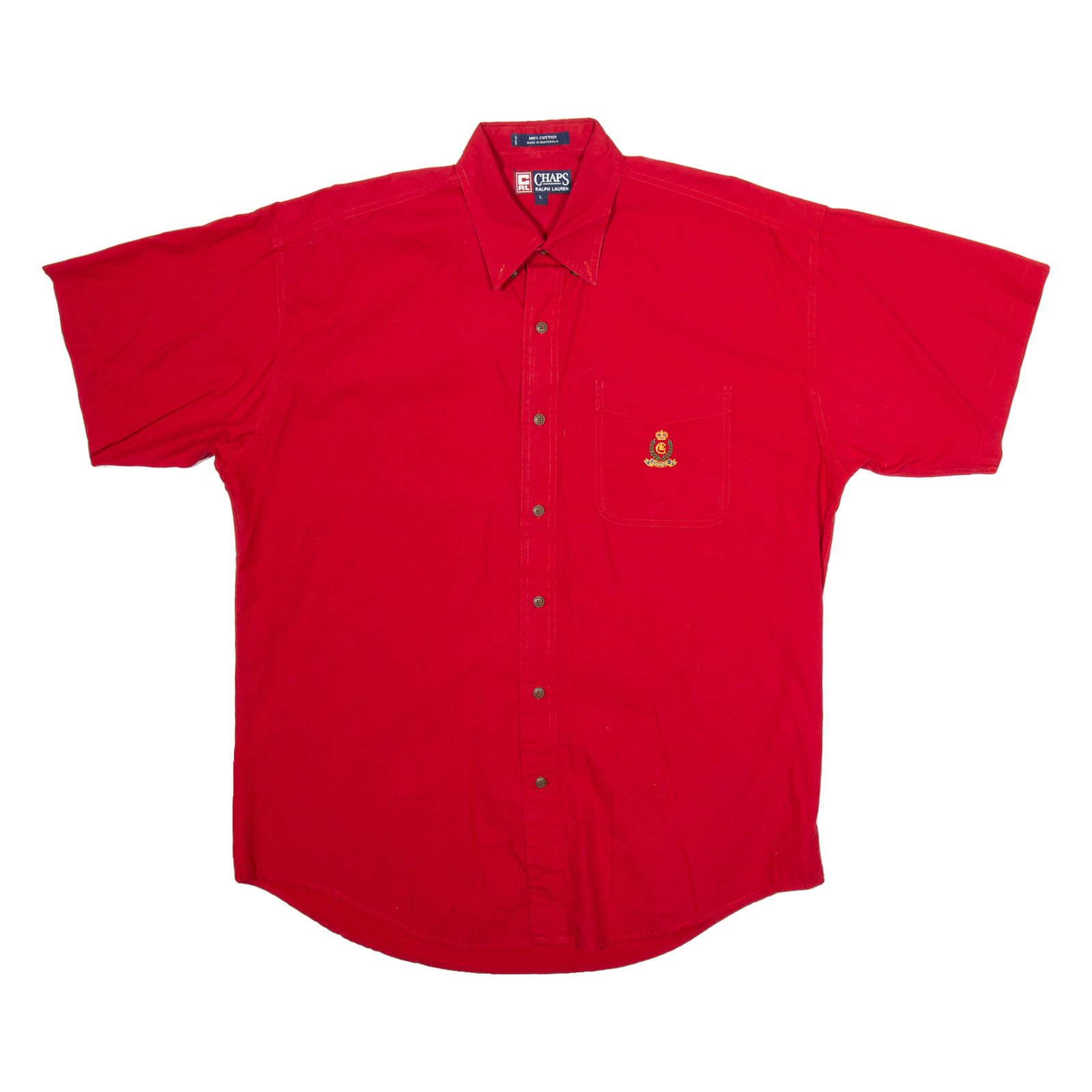 CHAPS Mens Plain Shirt Red L Refurbished - N/A refurbished available on Cerqular