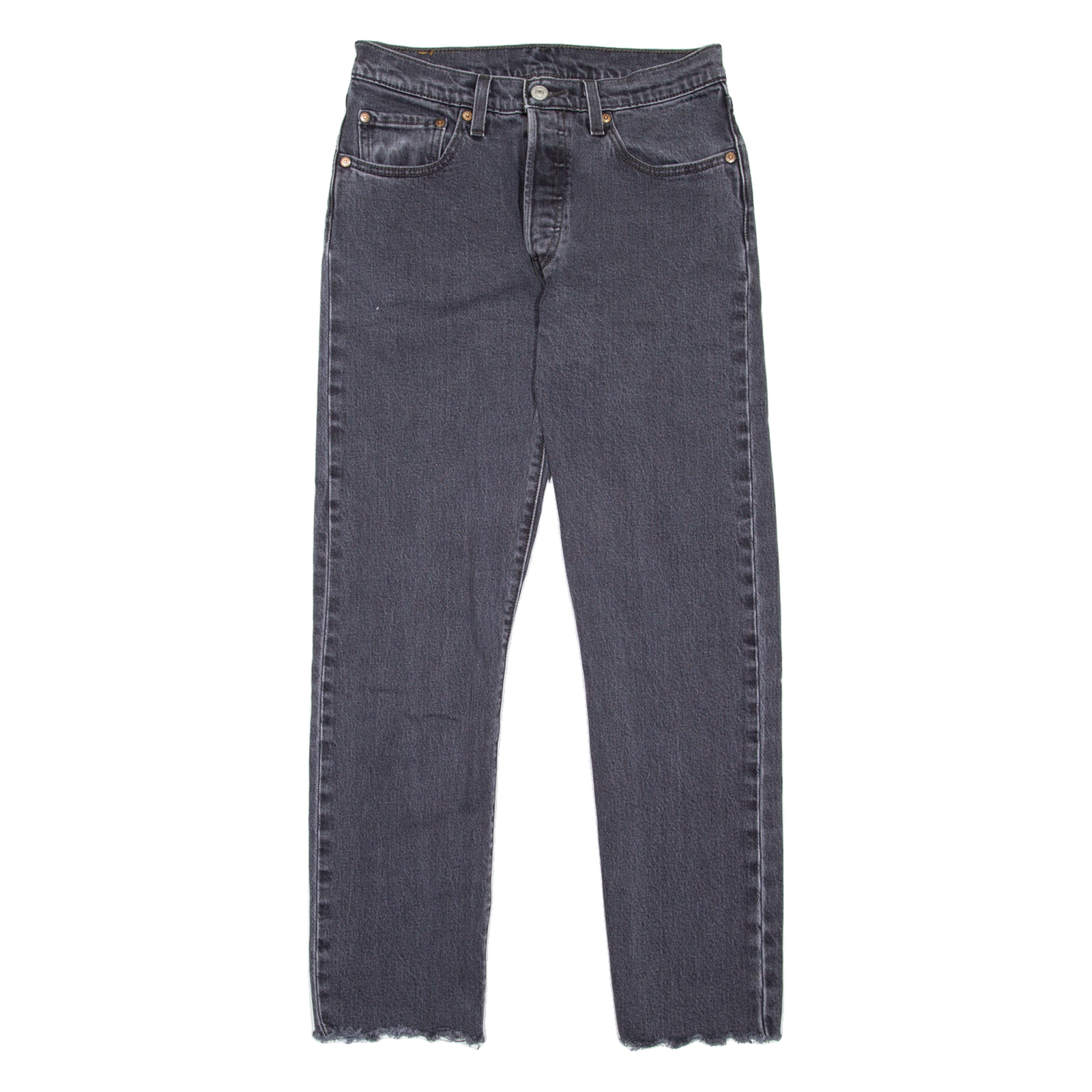LEVI'S 501 Jeans Womens Grey Regular Straight W27 L28 Refurbished - N/A refurbished available on Cerqular