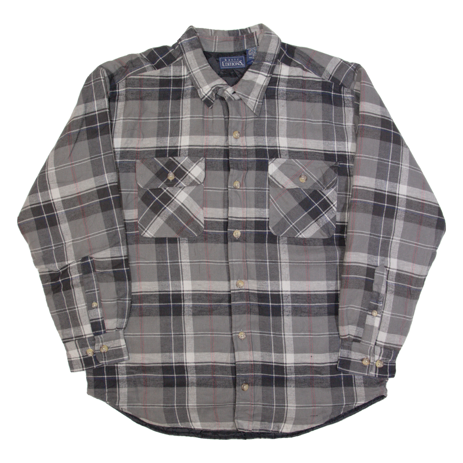 Buy BASIC EDITIONS Mens Lumberjack Shirt Grey 90s Check Long Sleeve M Refurbished - $23.39 BASIC EDITIONS Mens Lumberjack Shirt Grey 90s Check Long Sleeve M Refurbished - N/A refurbished available on Cerqular