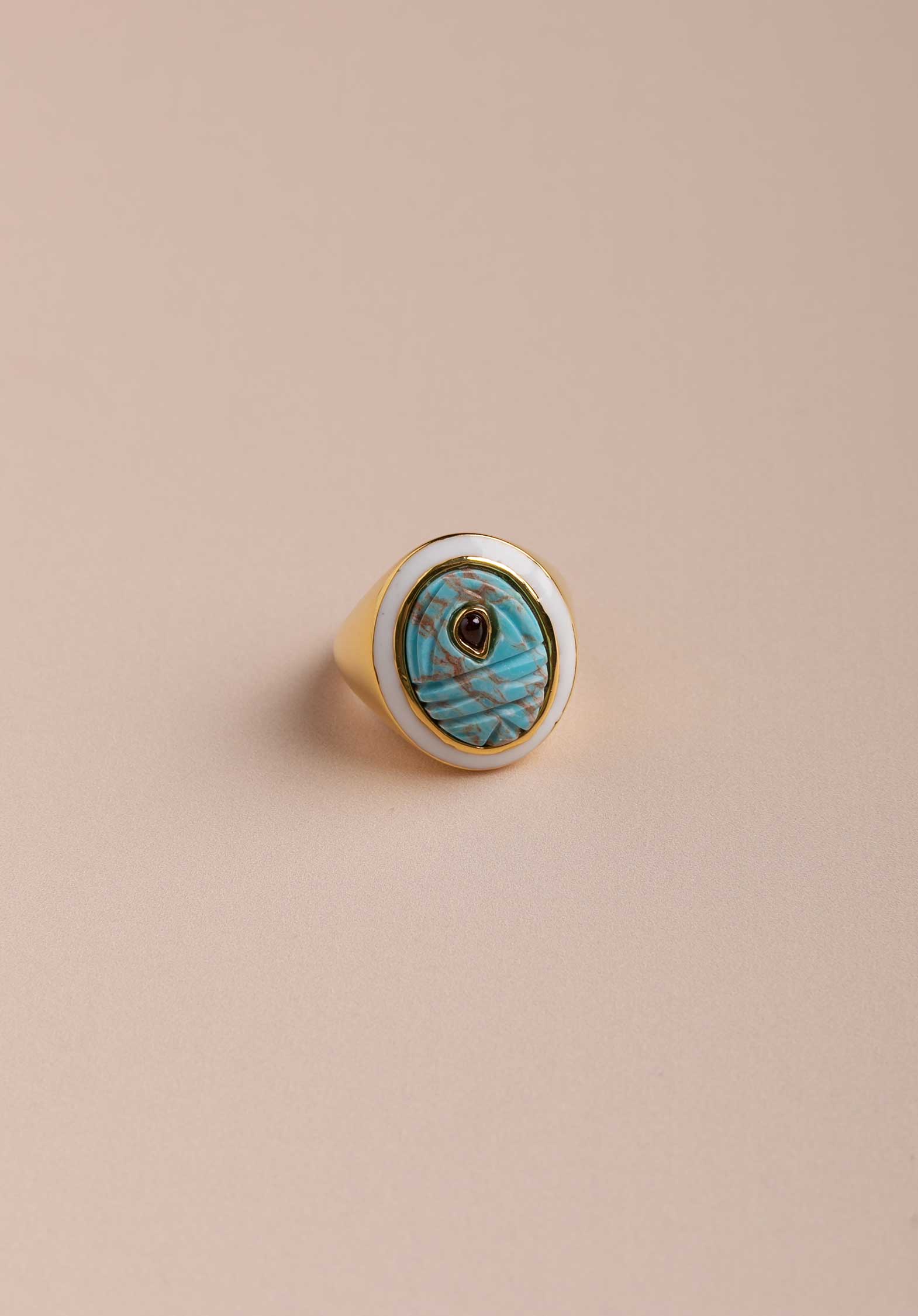 Ring Kenya 3bkt Turquoise | Color: TURQUOISE | Size: U Refurbished - Rue Madame is a known brand, and the standardized name is " refurbished available on Cerqular