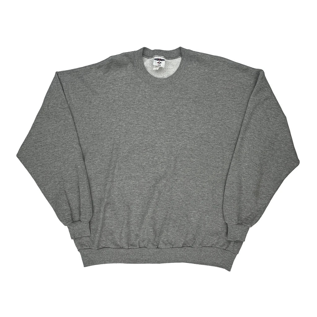 Jerzees Sweatshirt - 2XL Grey Cotton Blend Refurbished - Thrifted (note: this is a term often used to describe second- refurbished available on Cerqular