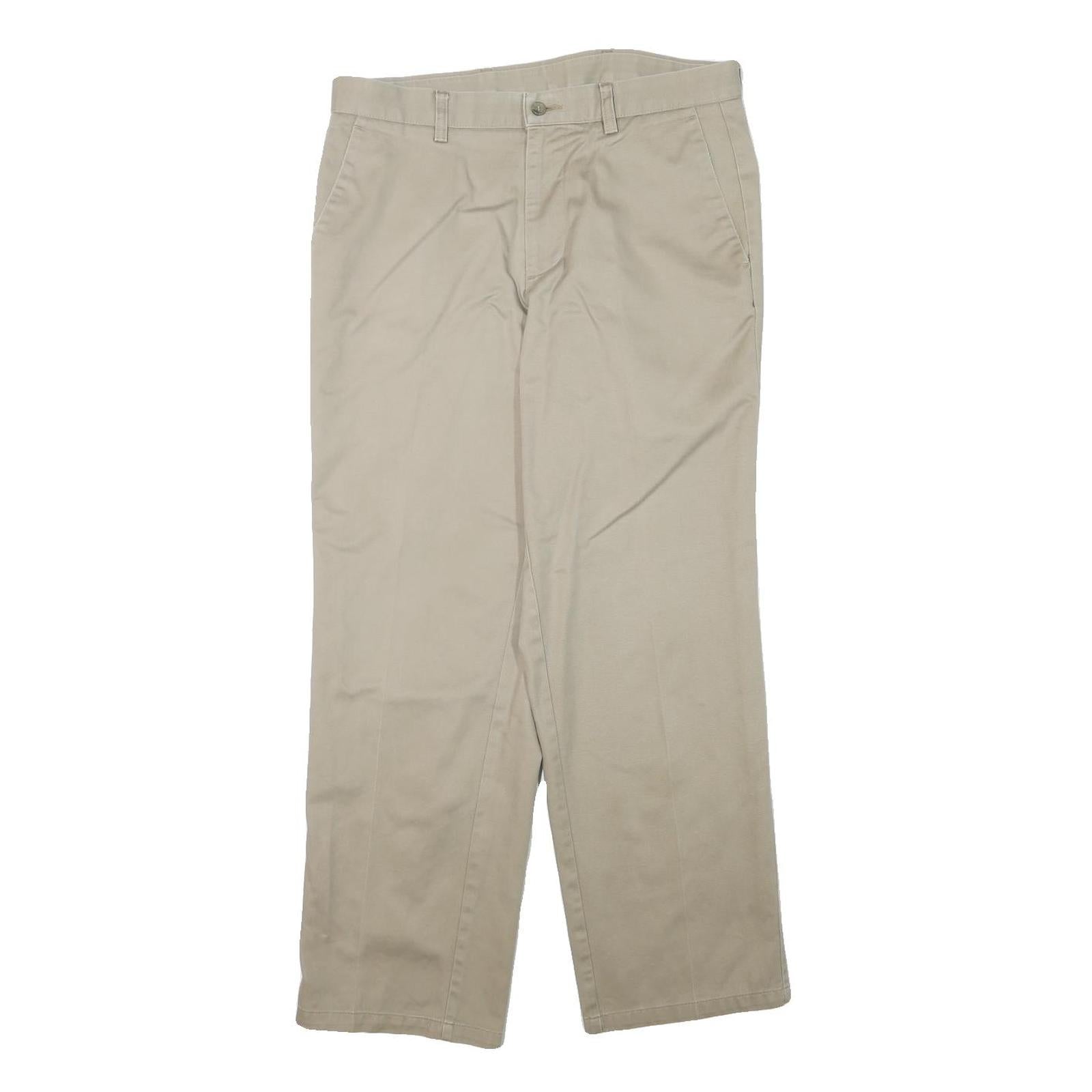 DOCKERS Mens Cotton Blend Beige Regular Fit Straight Leg Trousers W32 L29 Refurbished - N/A refurbished available on Cerqular