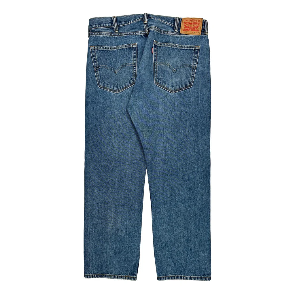 Levis 505 Jeans - 38W 30L Blue Cotton Refurbished - Thrifted (note: this is a term often used to describe second- refurbished available on Cerqular