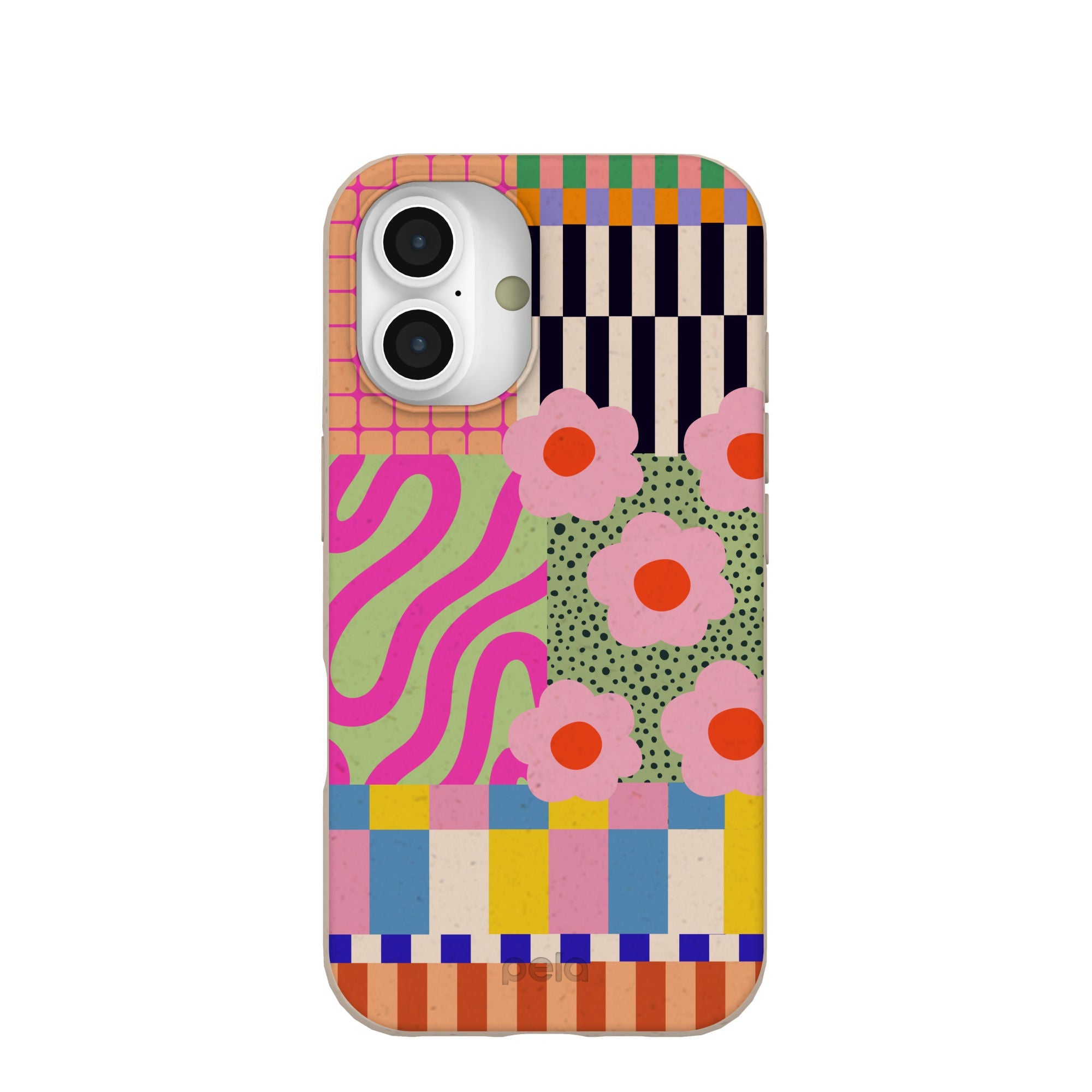 Seashell Abstract Cake iPhone 16 Case Refurbished - Pela Case refurbished available on Cerqular