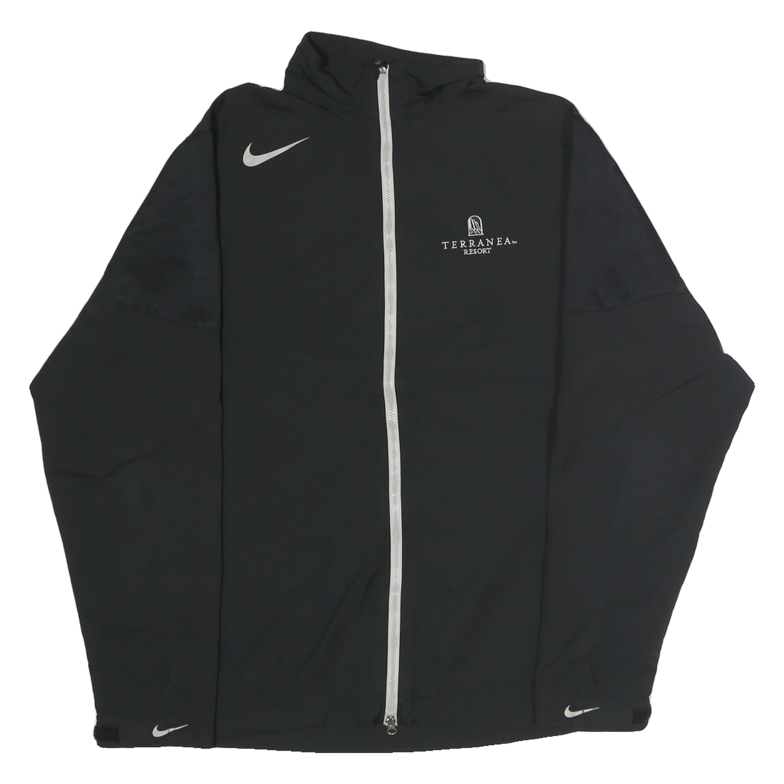 NIKE Mens Black Shell Jacket S Polyester Zip Sportswear Resort Logo Refurbished - N/A refurbished available on Cerqular