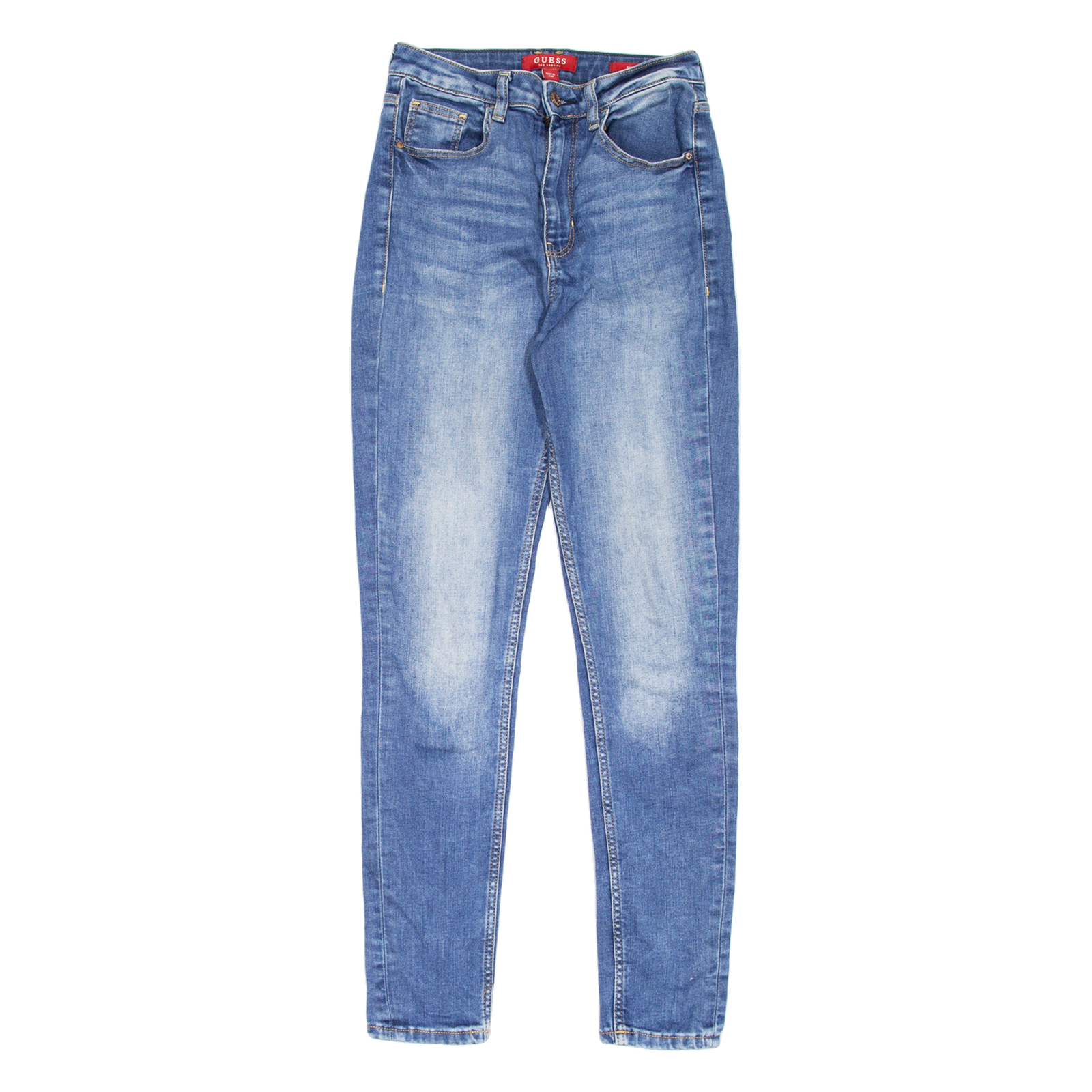 Buy GUESS High Rise Womens Jeans Blue Slim Skinny Stone Wash W26 L29 Refurbished - $36.39 GUESS High Rise Womens Jeans Blue Slim Skinny Stone Wash W26 L29 Refurbished - N/A refurbished available on Cerqular