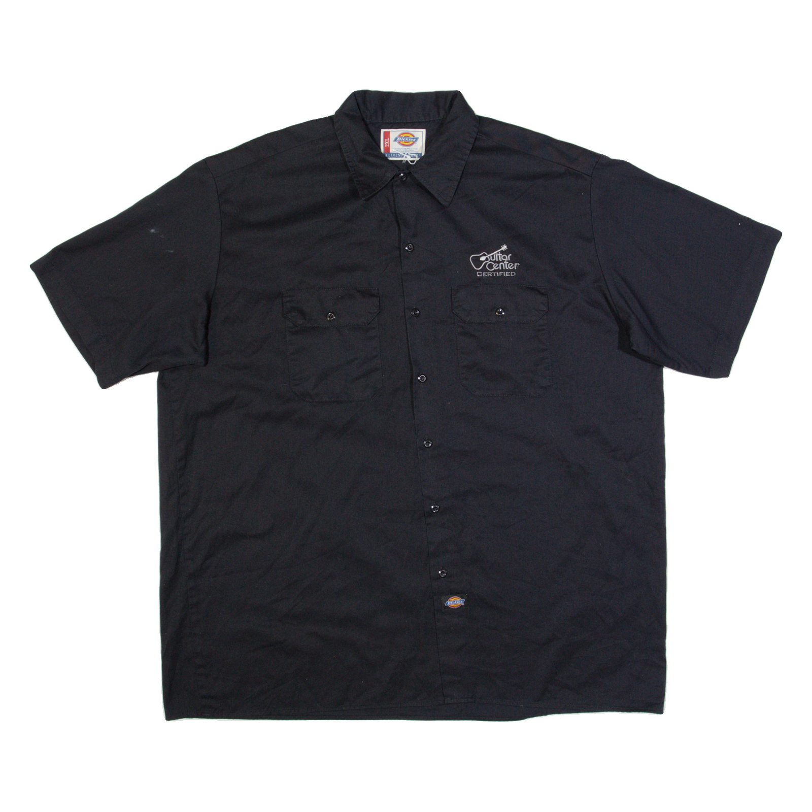 DICKIES Mens Worker Shirt Black 2XL Refurbished - N/A refurbished available on Cerqular
