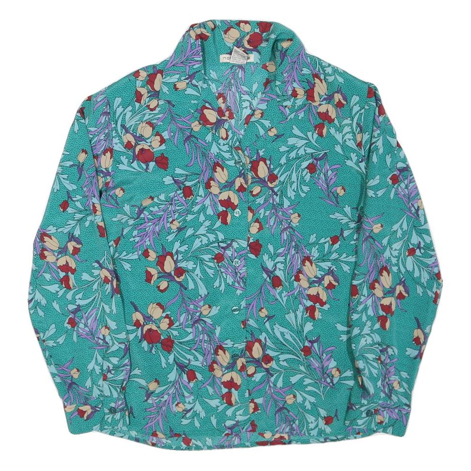 Buy NOTATIONS Womens Green Floral Printed Long Sleeve Collared Shirt M Polyester Refurbished - $18.19 NOTATIONS Womens Green Floral Printed Long Sleeve Collared Shirt M Polyester Refurbished - N/A refurbished available on Cerqular
