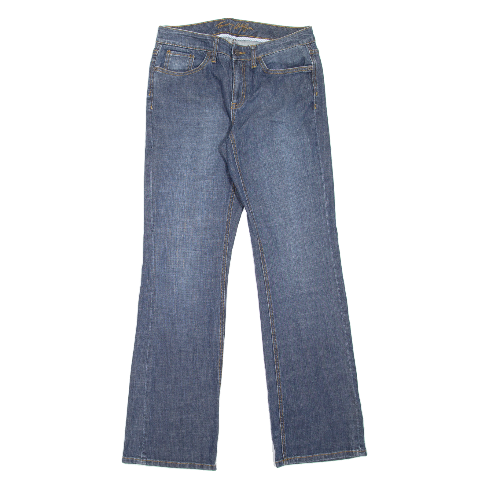 TOMMY HILFIGER Womens Jeans Blue Regular Bootcut Stone Wash W30 L33 Refurbished - N/A refurbished available on Cerqular