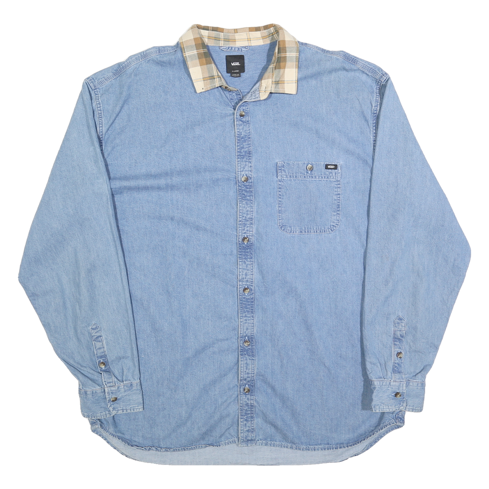 Buy VANS Mens Blue & Beige Cotton Shirt XL Checked Collar Casual Long Sleeve Refurbished - $35.09 VANS Mens Blue & Beige Cotton Shirt XL Checked Collar Casual Long Sleeve Refurbished - N/A refurbished available on Cerqular