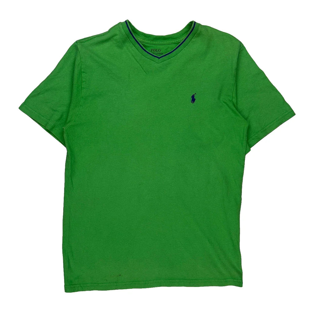 Buy Polo By Ralph Lauren T-Shirt - Large Green Cotton Refurbished - $26.79 Polo By Ralph Lauren T-Shirt - Large Green Cotton Refurbished - Thrifted (note: this is a term often used to describe second- refurbished available on Cerqular