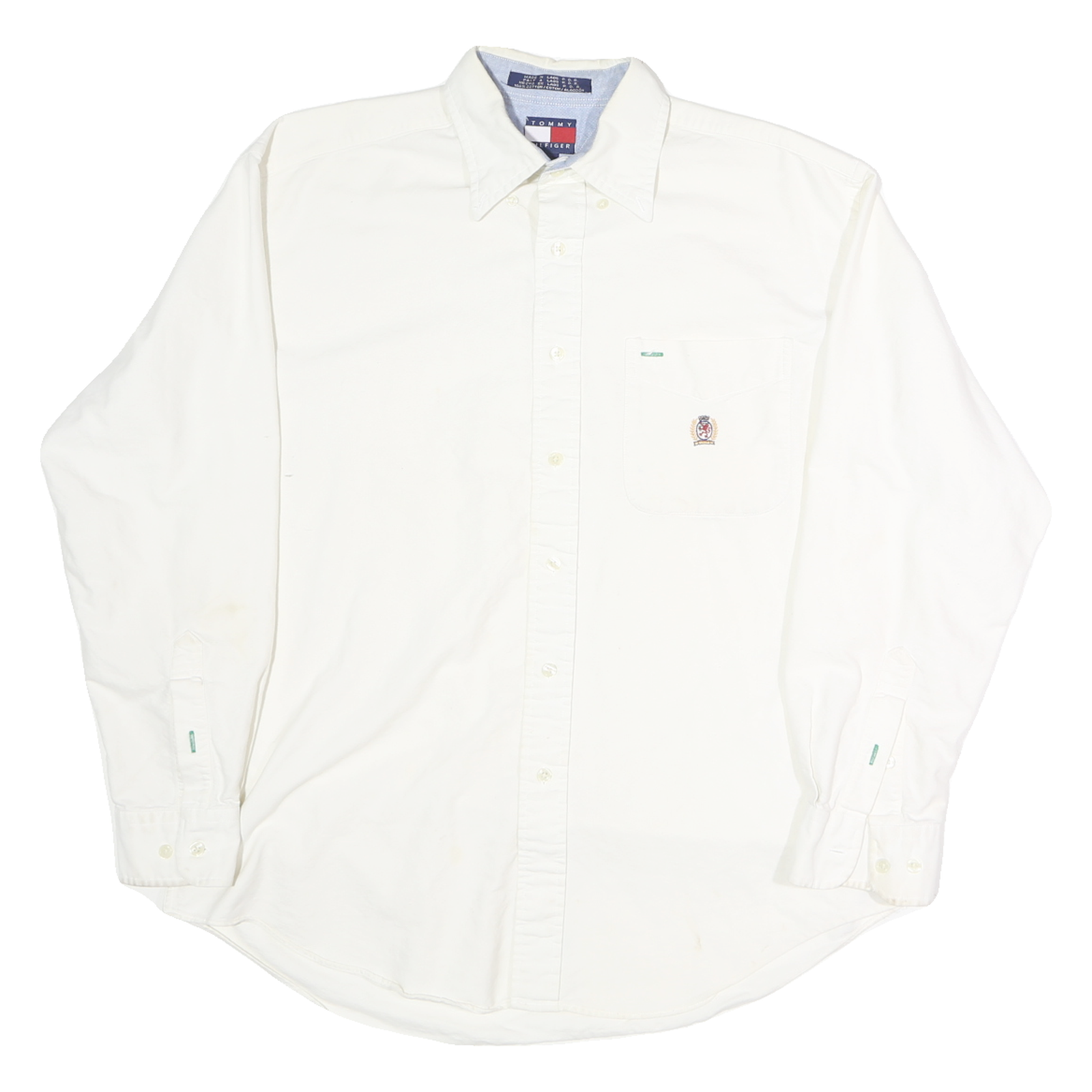 TOMMY HILFIGER Mens White Shirt S Button-Down Long Sleeve Classic Cotton Refurbished - N/A refurbished available on Cerqular