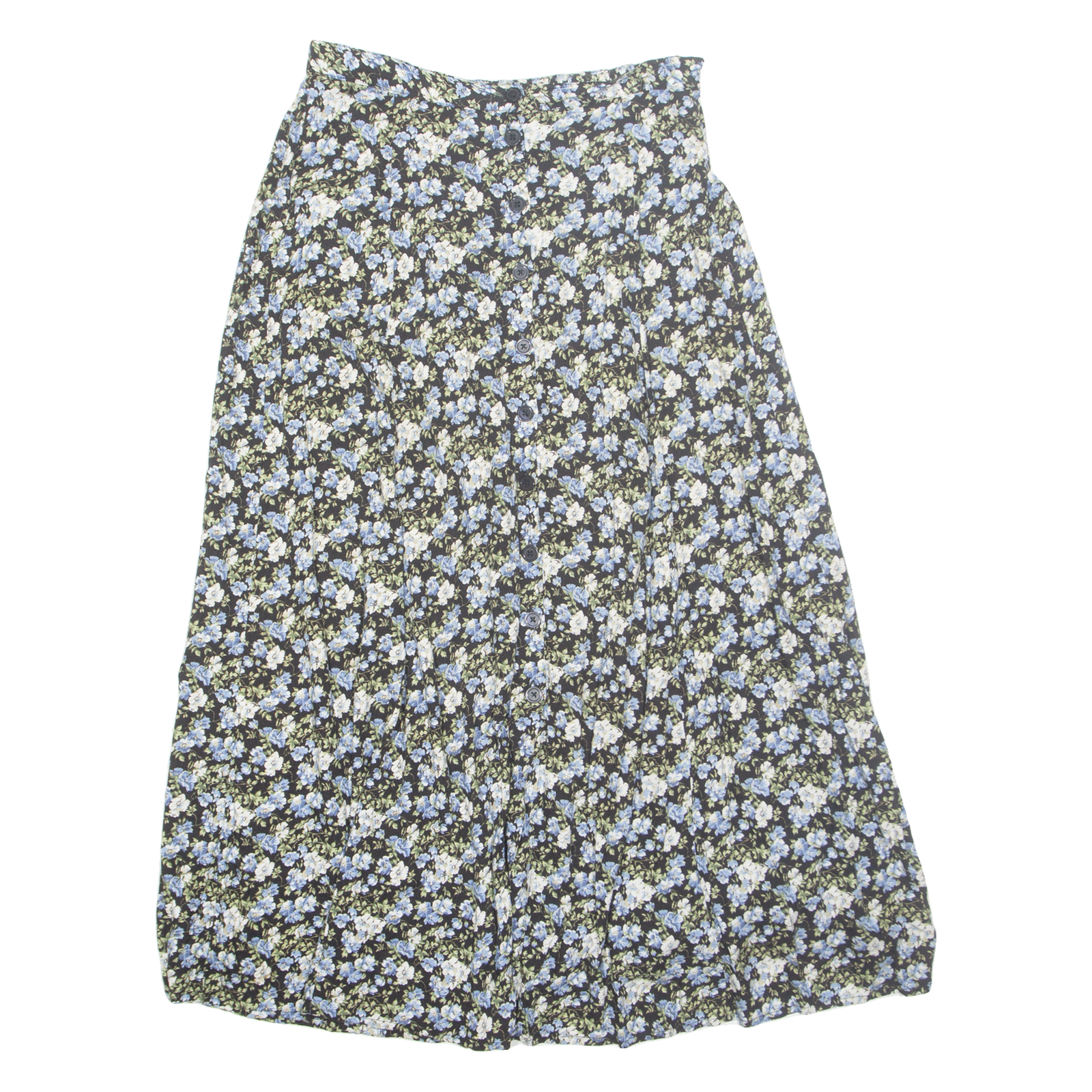 ERA Womens A-Line Skirt Blue Long Floral L Refurbished - N/A refurbished available on Cerqular