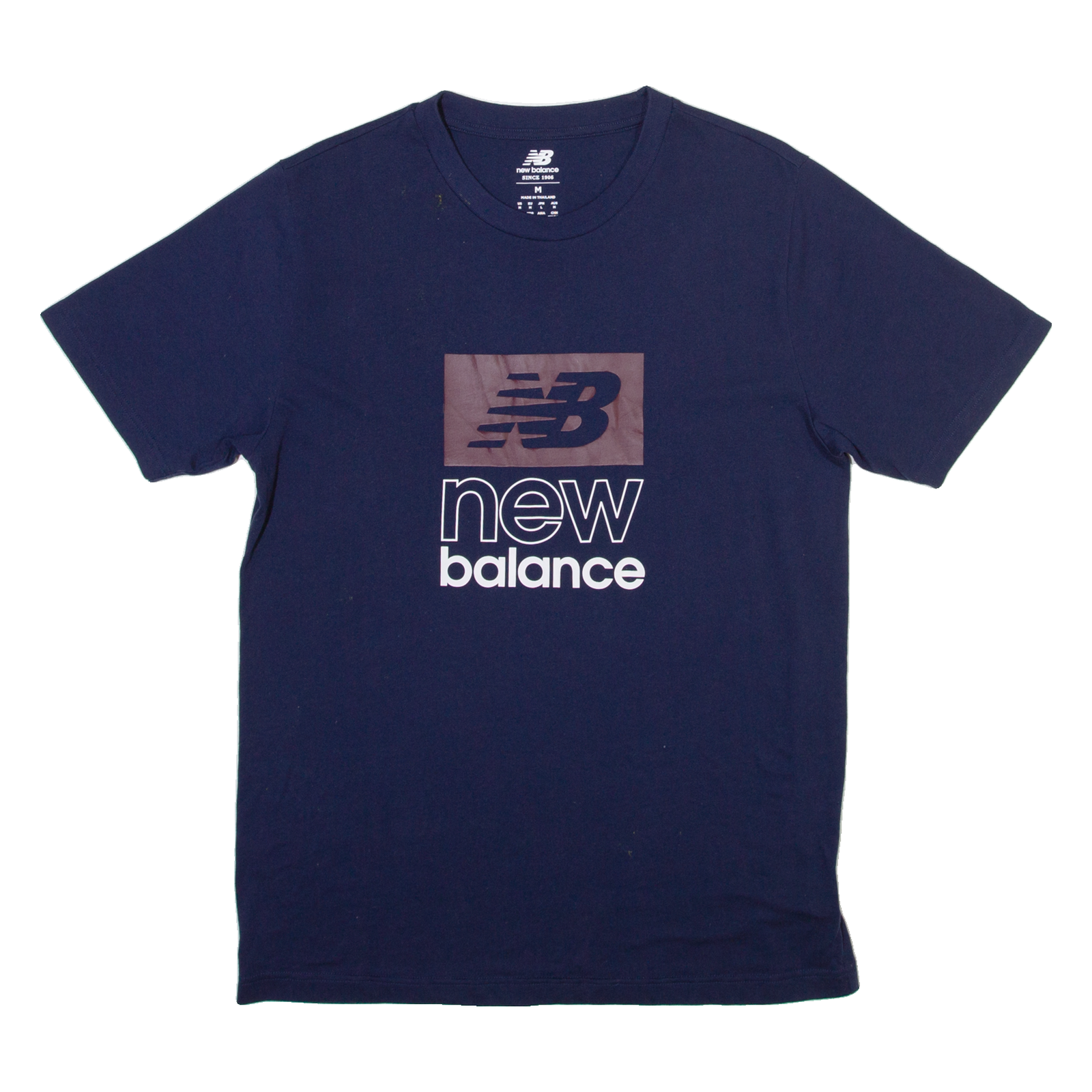 NEW BALANCE Mens T-Shirt Blue Crew Neck M Refurbished - N/A refurbished available on Cerqular