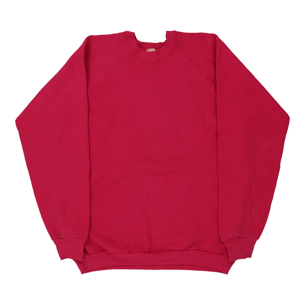 Fruit Of The Loom Sweatshirt - XL Pink Cotton Blend | Size: x-large Refurbished - Thrifted (note: this is a term often used to describe second- refurbished available on Cerqular