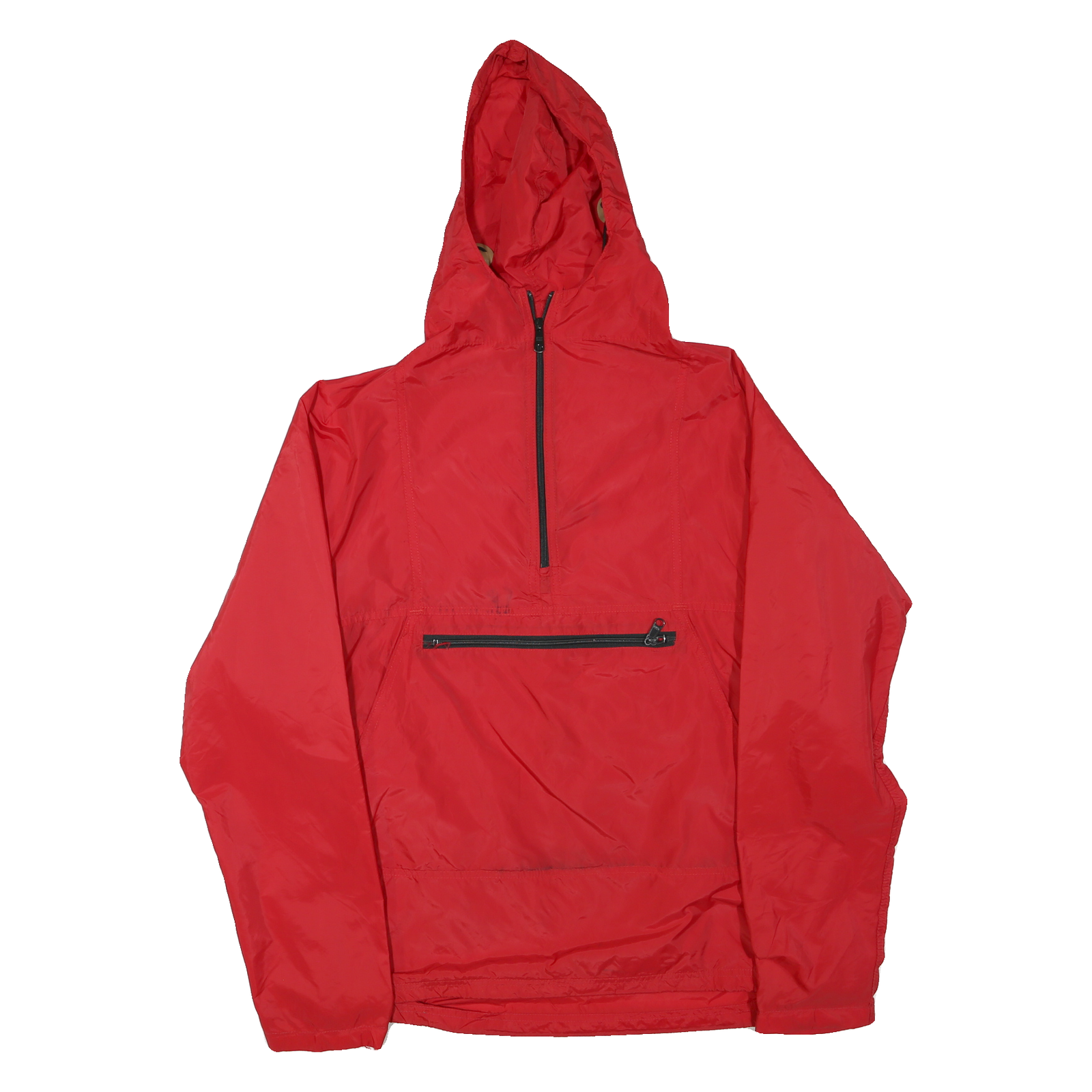 LL BEAN Mens Red Hooded Zip Jacket L Polyester Blend Plain Lightweight Refurbished - N/A refurbished available on Cerqular