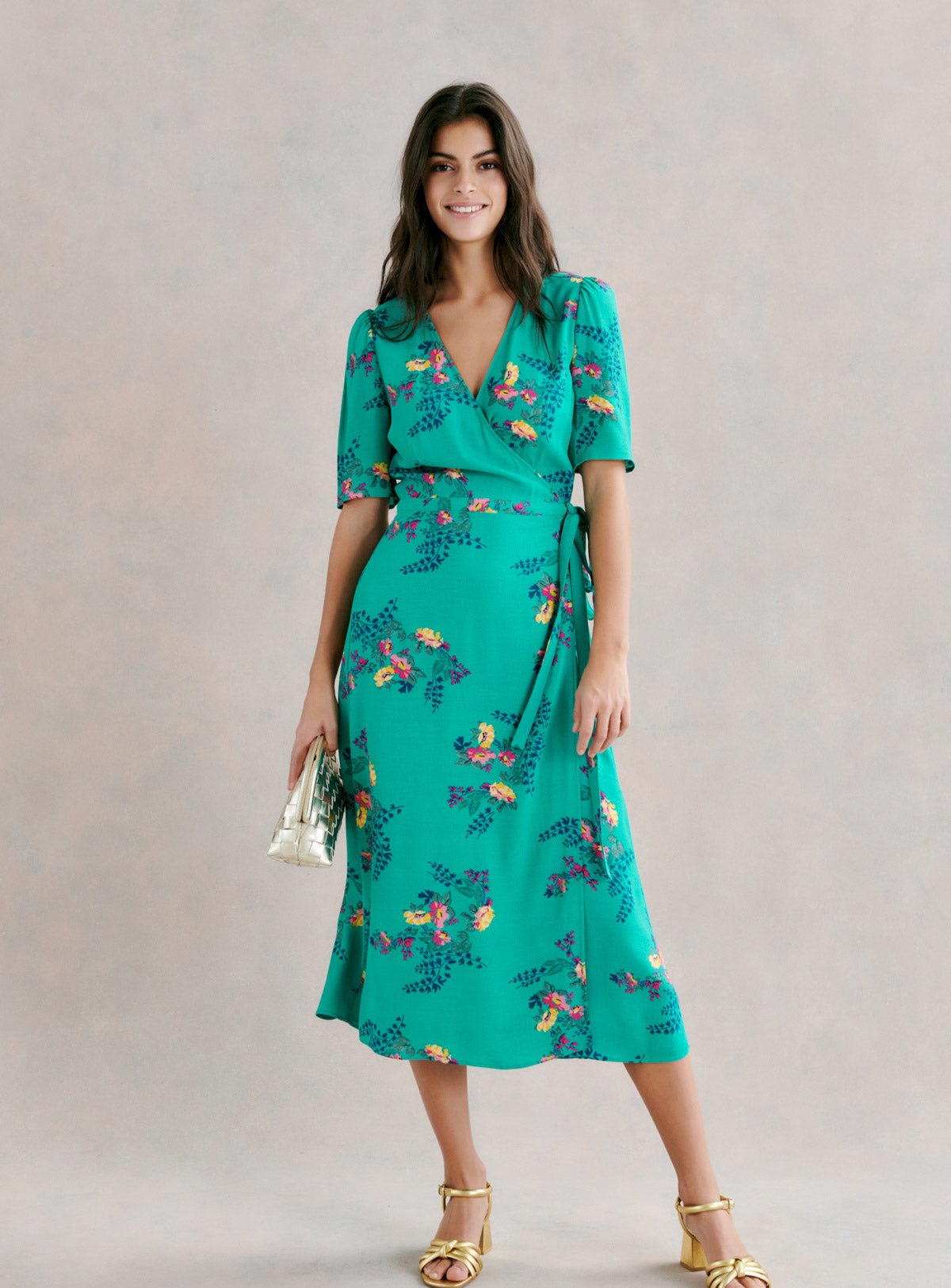 Dress Rio Flower Jade | Color: JADE | Size: S Refurbished - N/A (I could not find a well-known brand with this name refurbished available on Cerqular