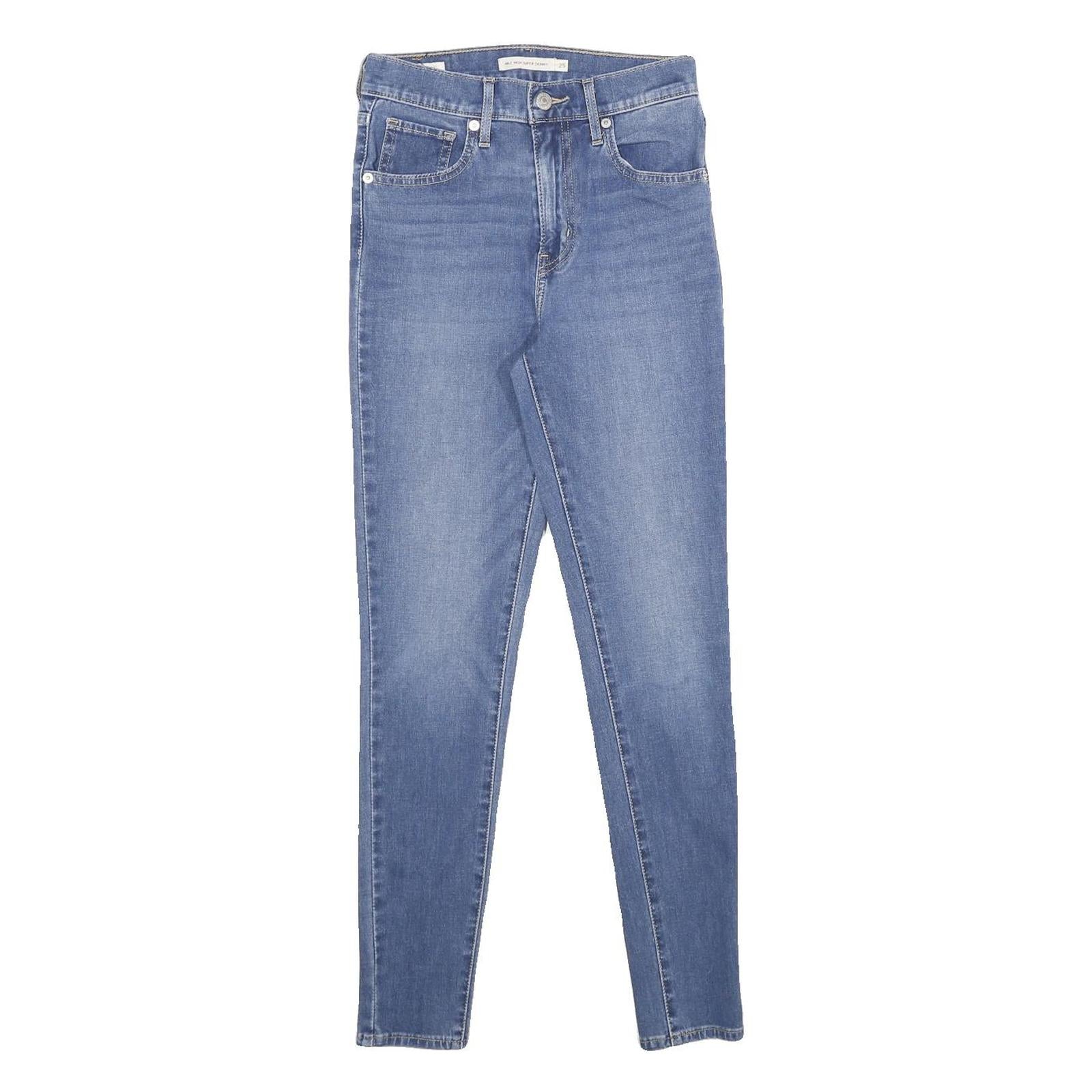 LEVI'S Mile High Super Skinny Womens Jeans Blue Slim Skinny Denim Medium W25 L28 Refurbished - N/A refurbished available on Cerqular